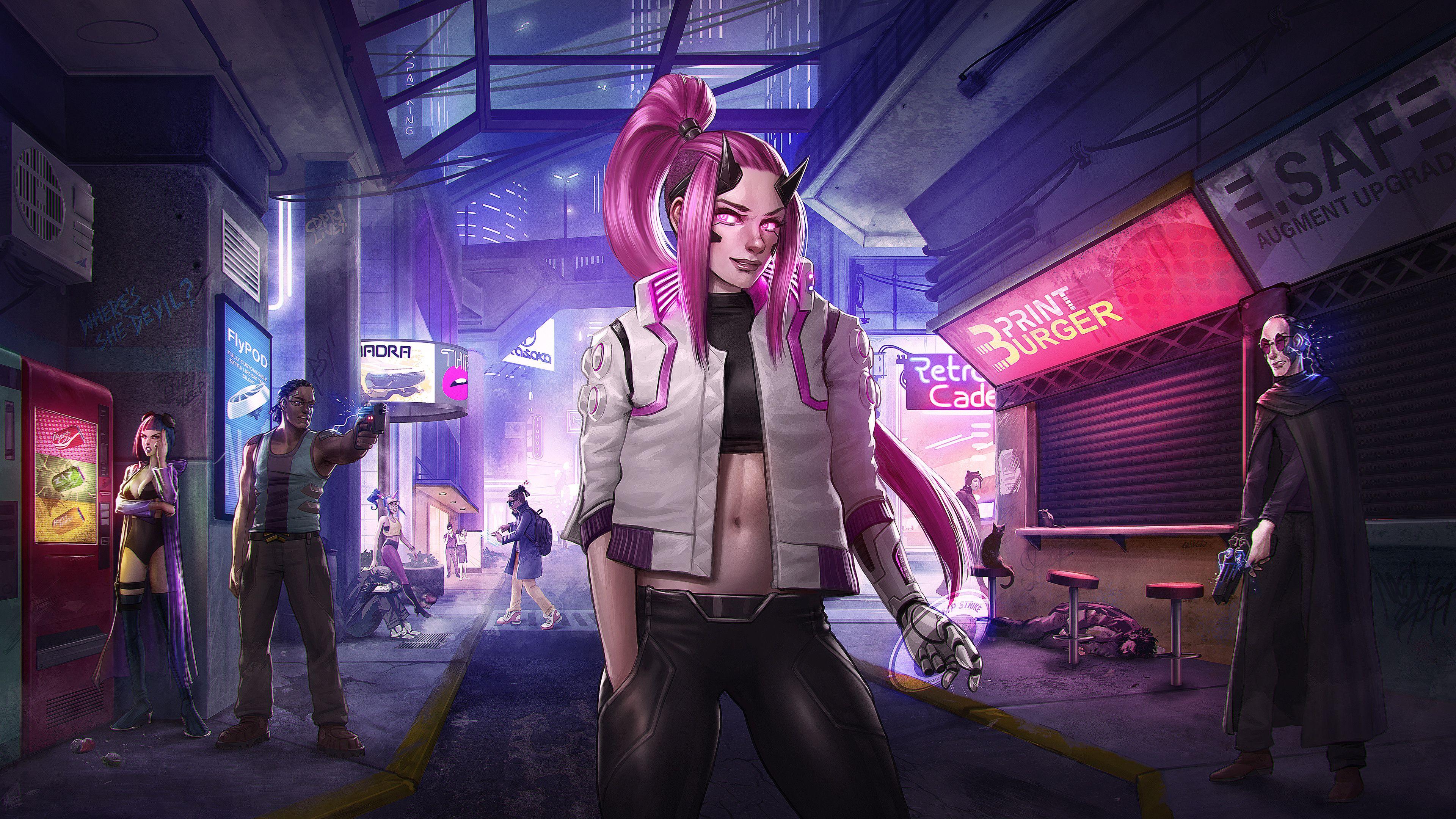 3840x2160 Cyberpunk 2077 Girl 4k New, HD Games .