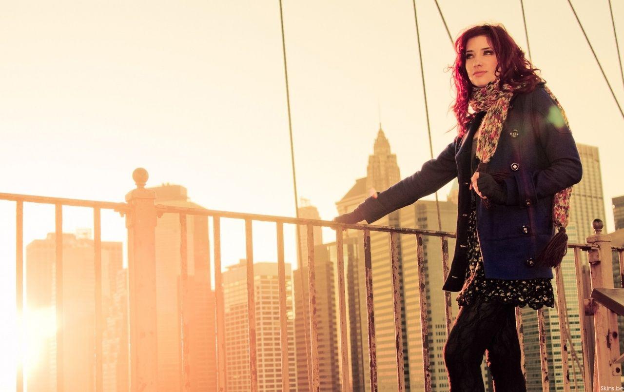 1280x804 Girl and city scape wallpaper. Girl .