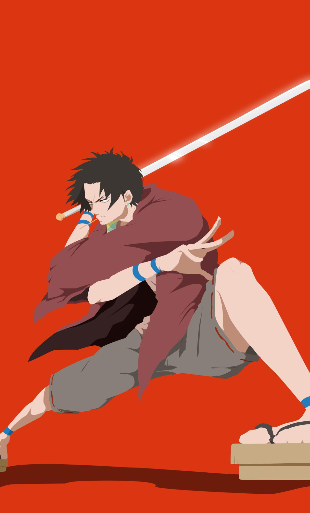 1280x2120 iPhone Samurai Anime Wallpaper