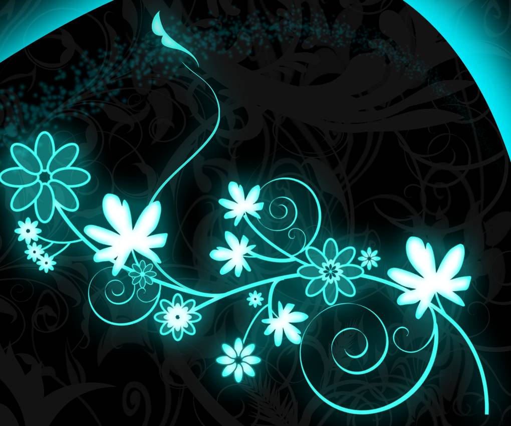 1020x850 Neon Flowers wallpaper by Blondavila18 .