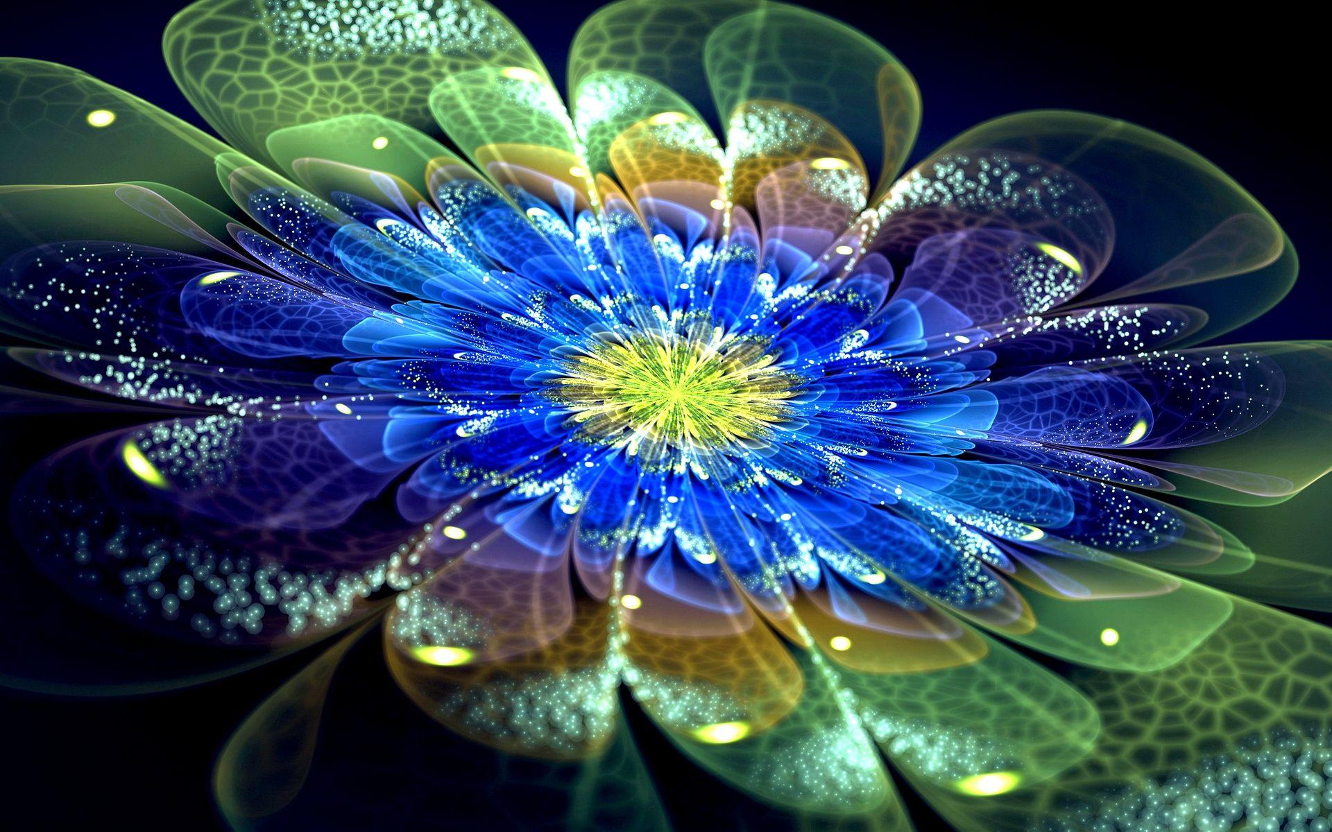 1920x1200 Neon Flowers