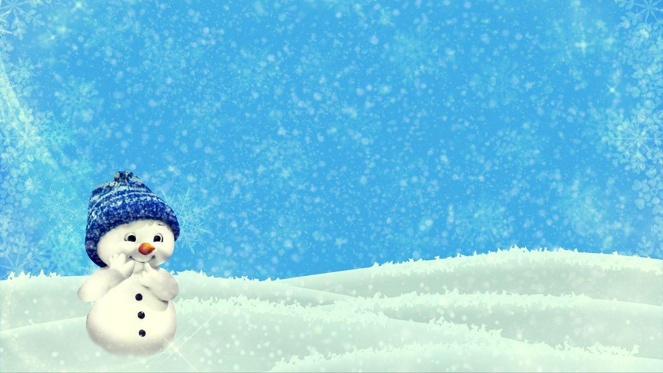 1366x768 Wallpaper Snowman, Winter, Christmas .