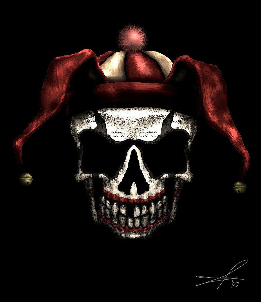 900x1041 skull wallpaper jester