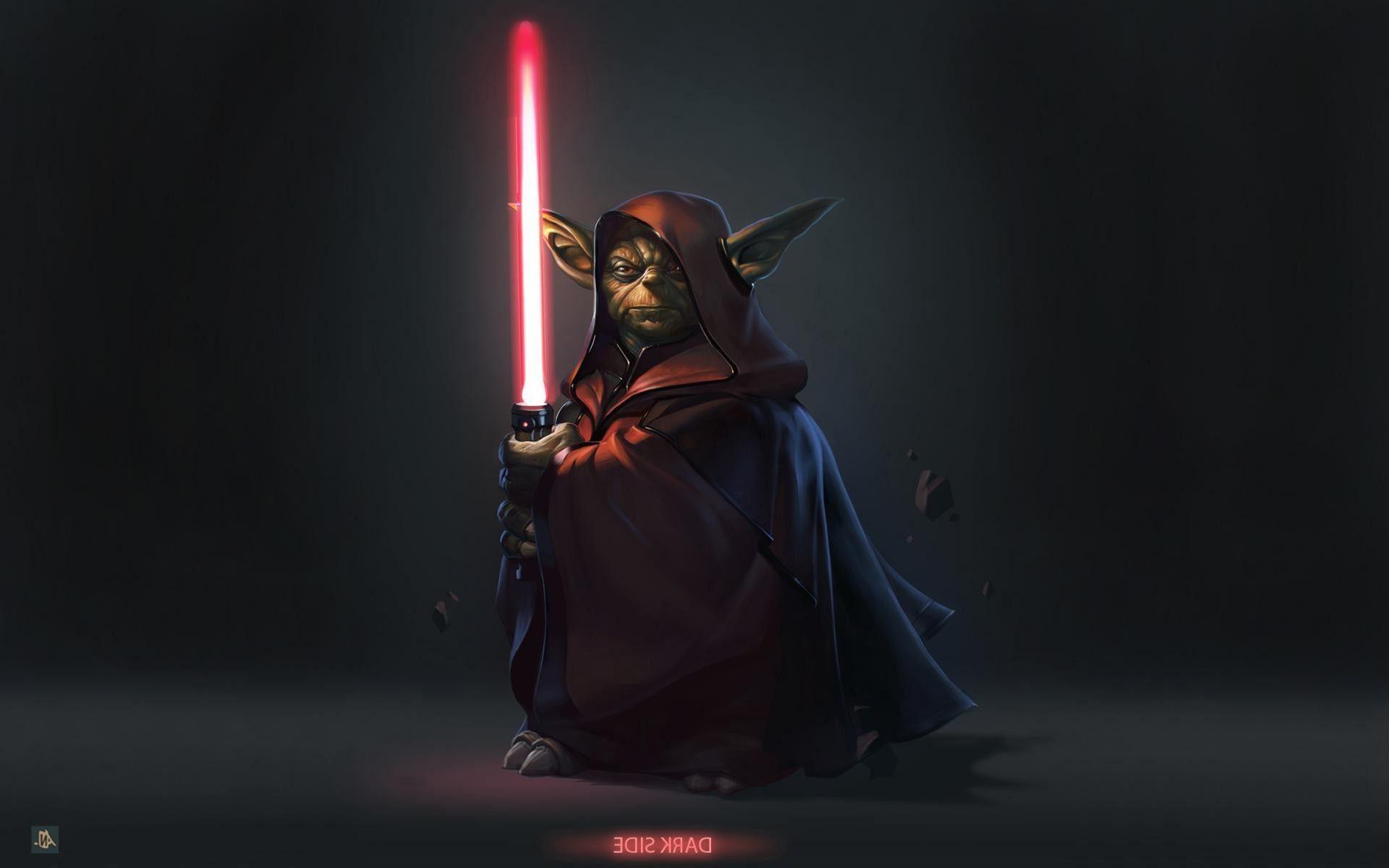 1920x1200 Free download Star Wars Yoda Lightsaber .