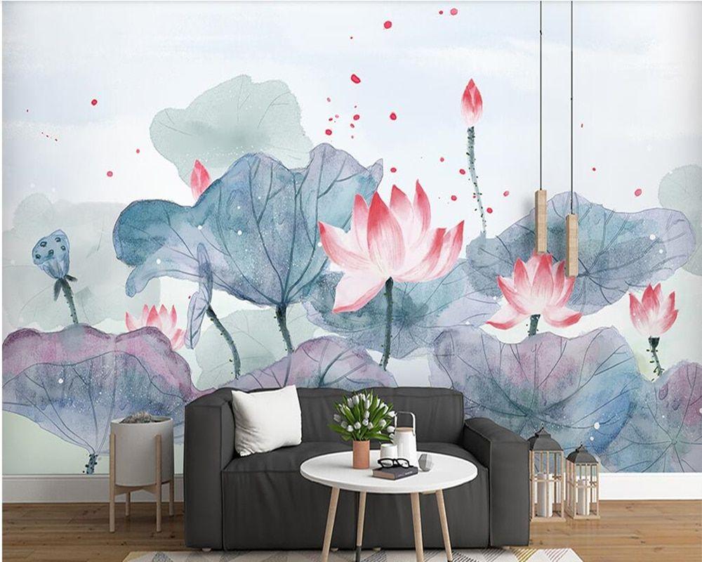 1000x800 Chinese aesthetic ink lotus 3D .aliexpress.com · In stock