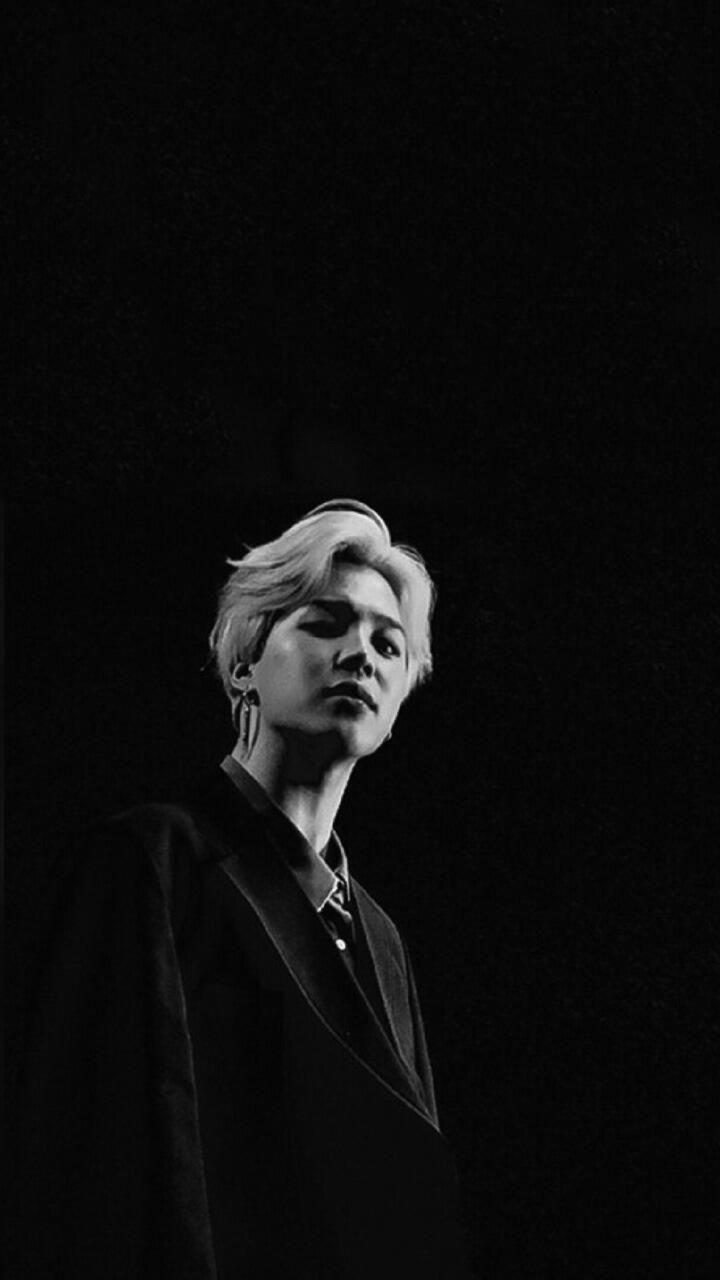720x1280 Jimin Black And White Wallpaper