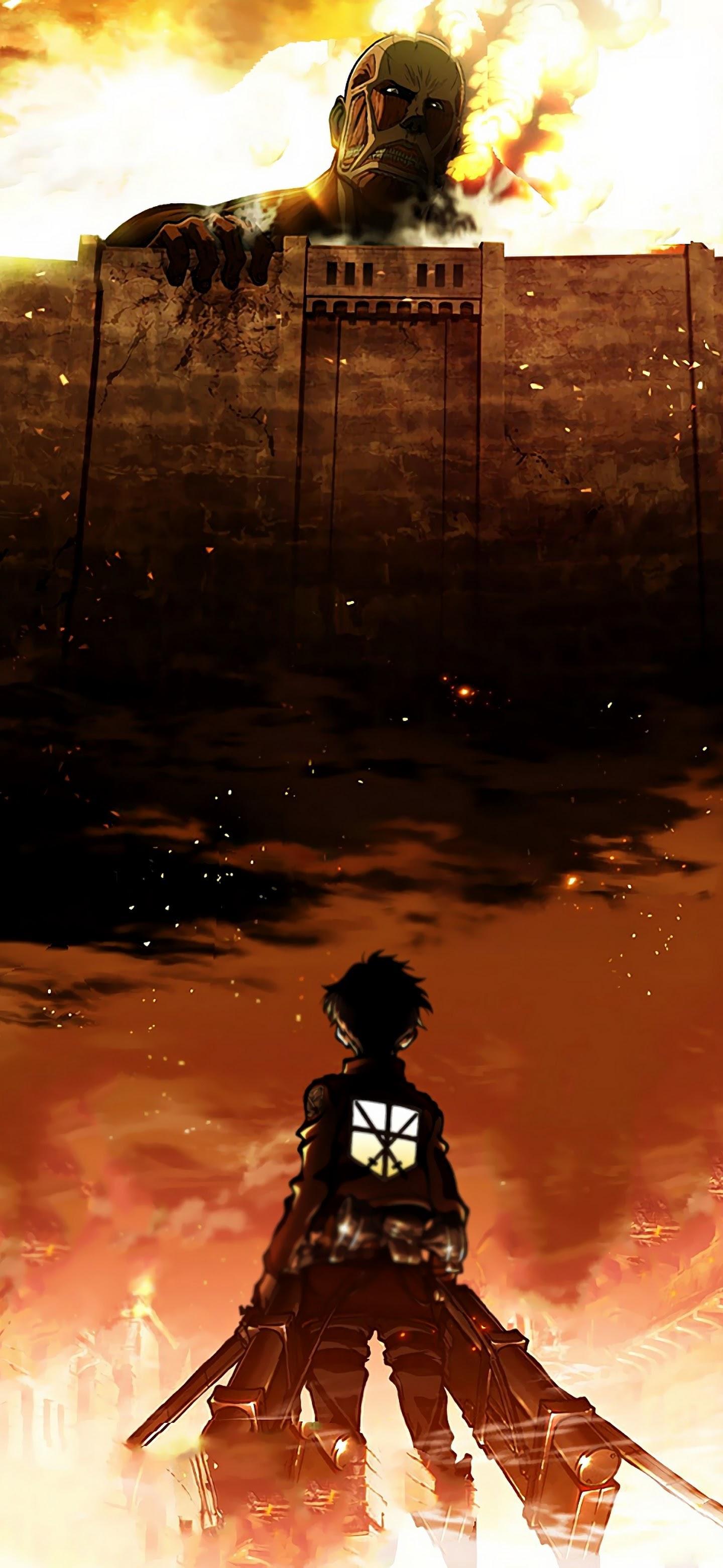 1440x3120 Shingeki No Kyojin Smartphone .