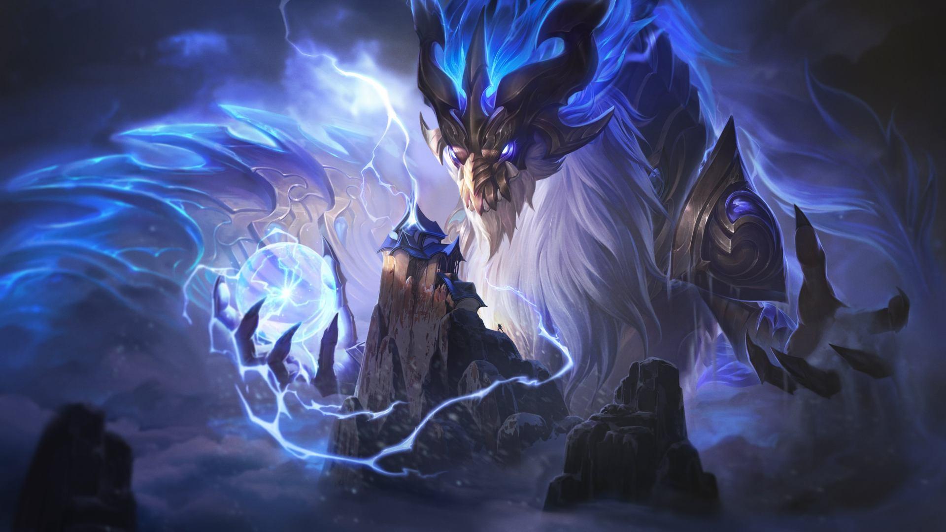 1920x1080 Storm Dragon Lee Sin and Aurelion Sol Wallpaper (Full HD arts) [Artist: Riot Games] of Legends Clan [anime pics & digital art]