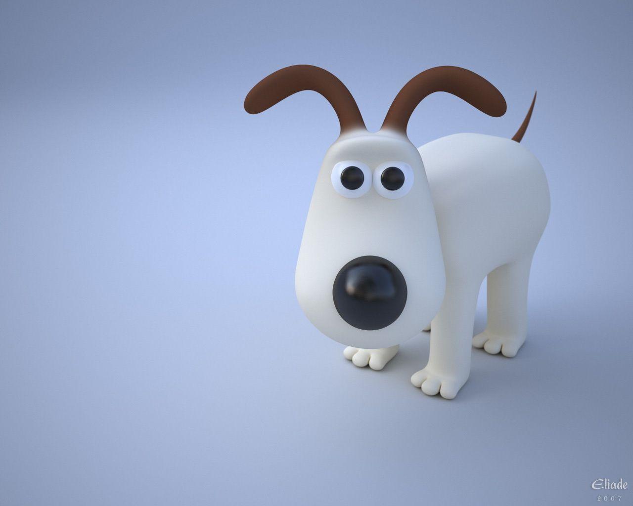 1280x1024 Cute 3D Dog. HD Wallpaperd dog