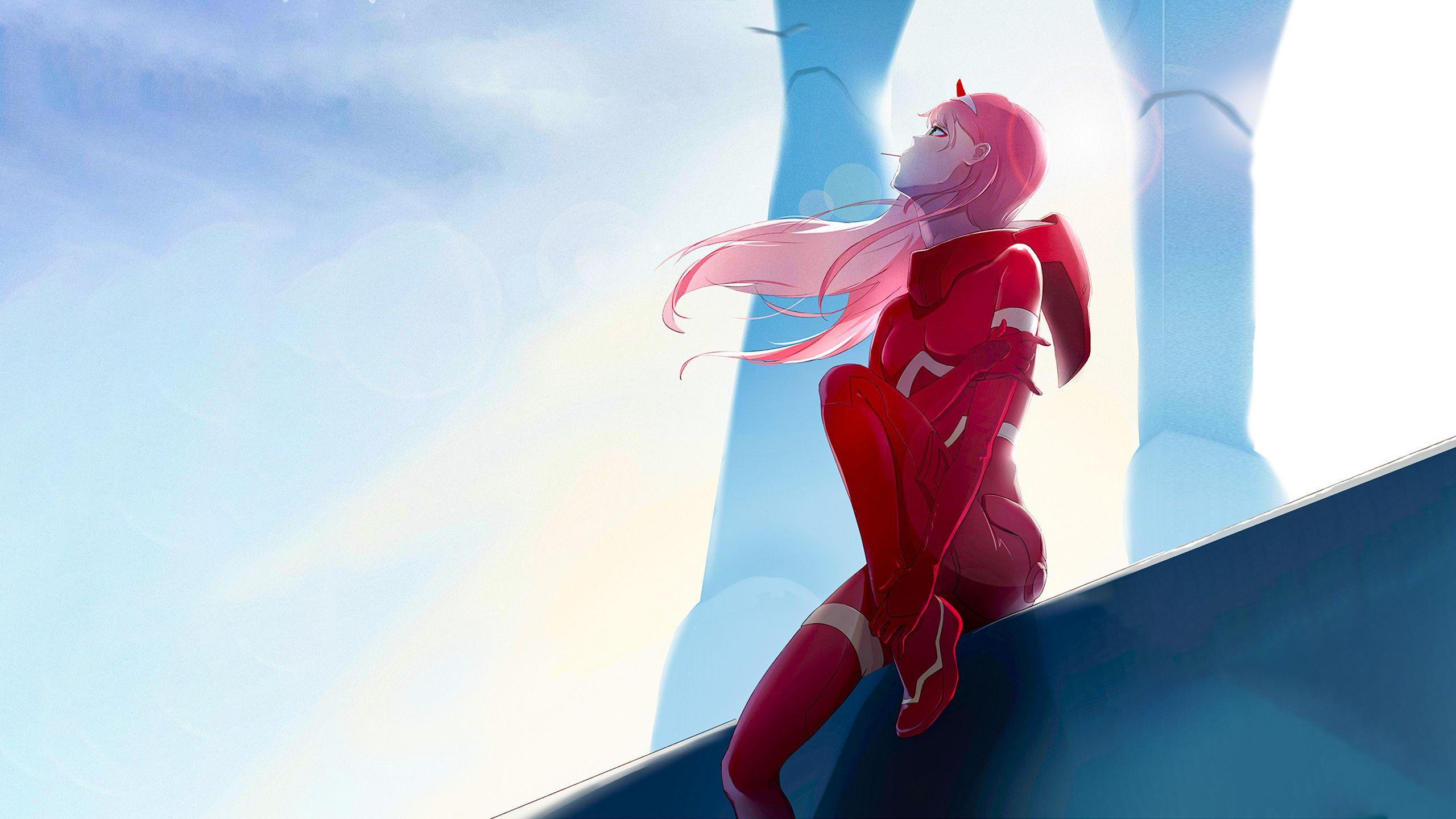 2560x1440 Zero Two Darling In The FranXX Anime .