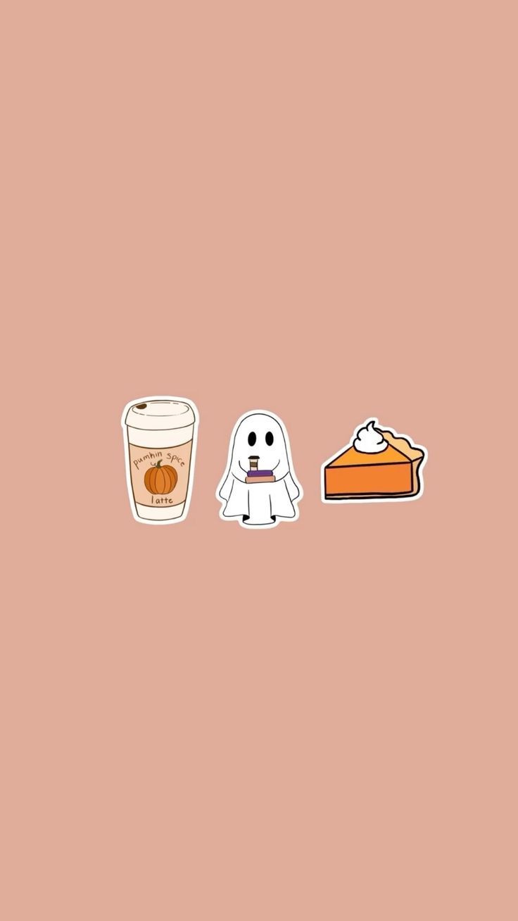 736x1308 autumn fall pumpkin spice latte cute ghost books coffee pumpkin pie cosy aesthetic wallpaper
