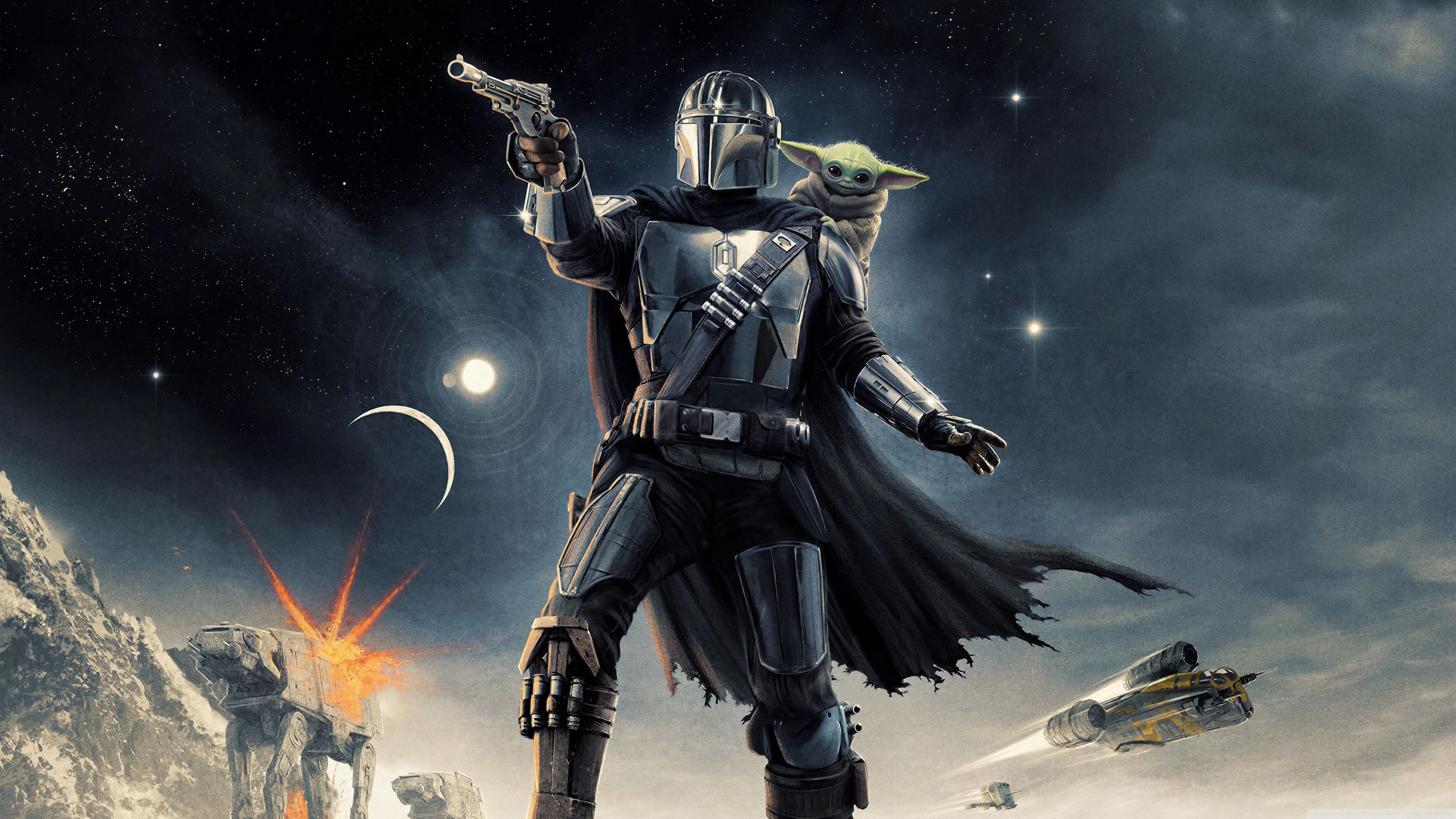 3840x2160 Star Wars The Mandalorian and Grogu Movie Poster 4K UHD Wallpaper for UltraHD Desktop and TV : Widescreen and UltraWide Display : Dual Monitor