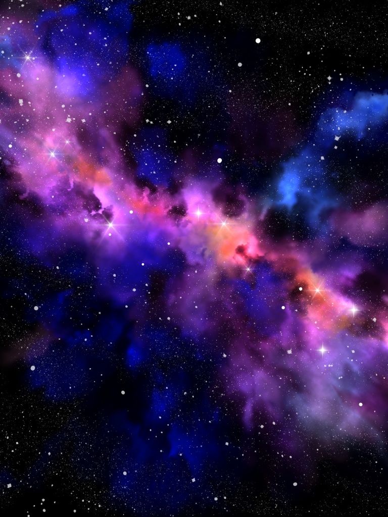 768x1024 Galaxy Wallpaper 4K, Milky Way, Stars, Deep space