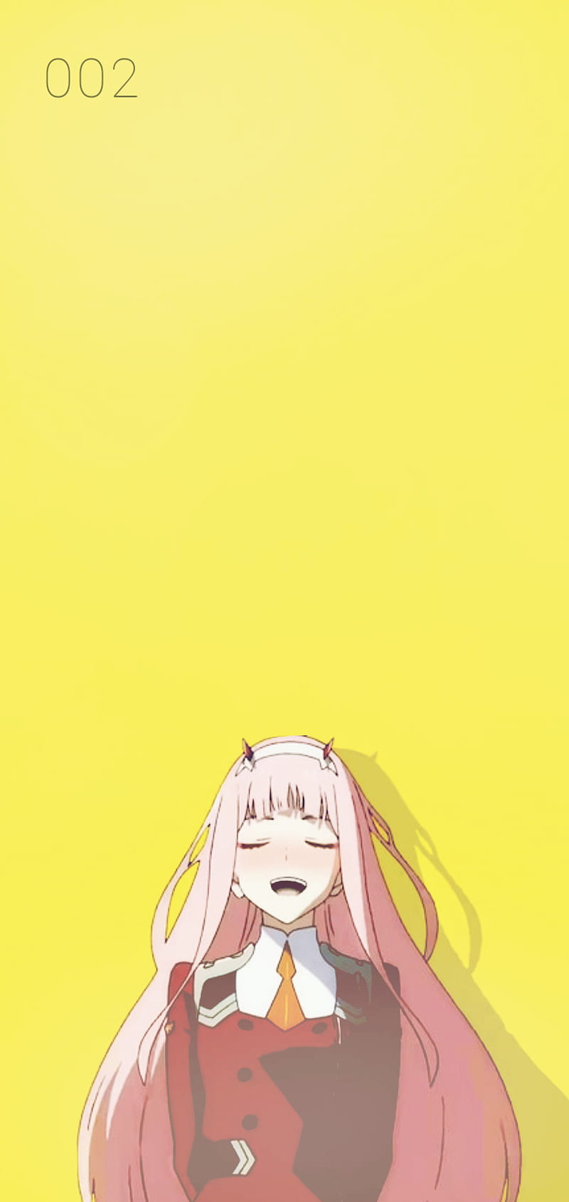 800x1689 Zerotwo, darling in the franxx, ditf, story, yellow, HD phone wallpaper