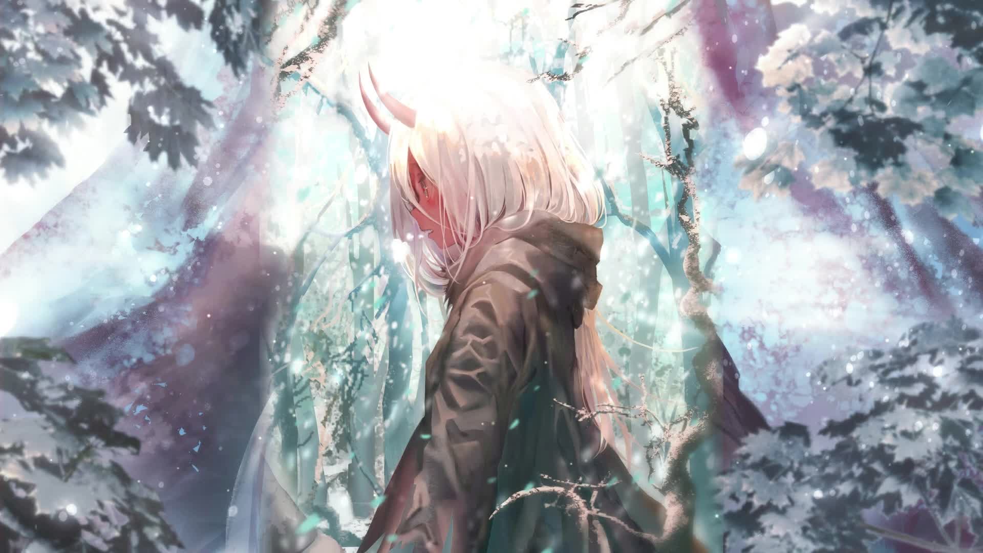 1920x1080 PC Zero Two Snow DITF Live Wallpaper Free Live Wallpaper