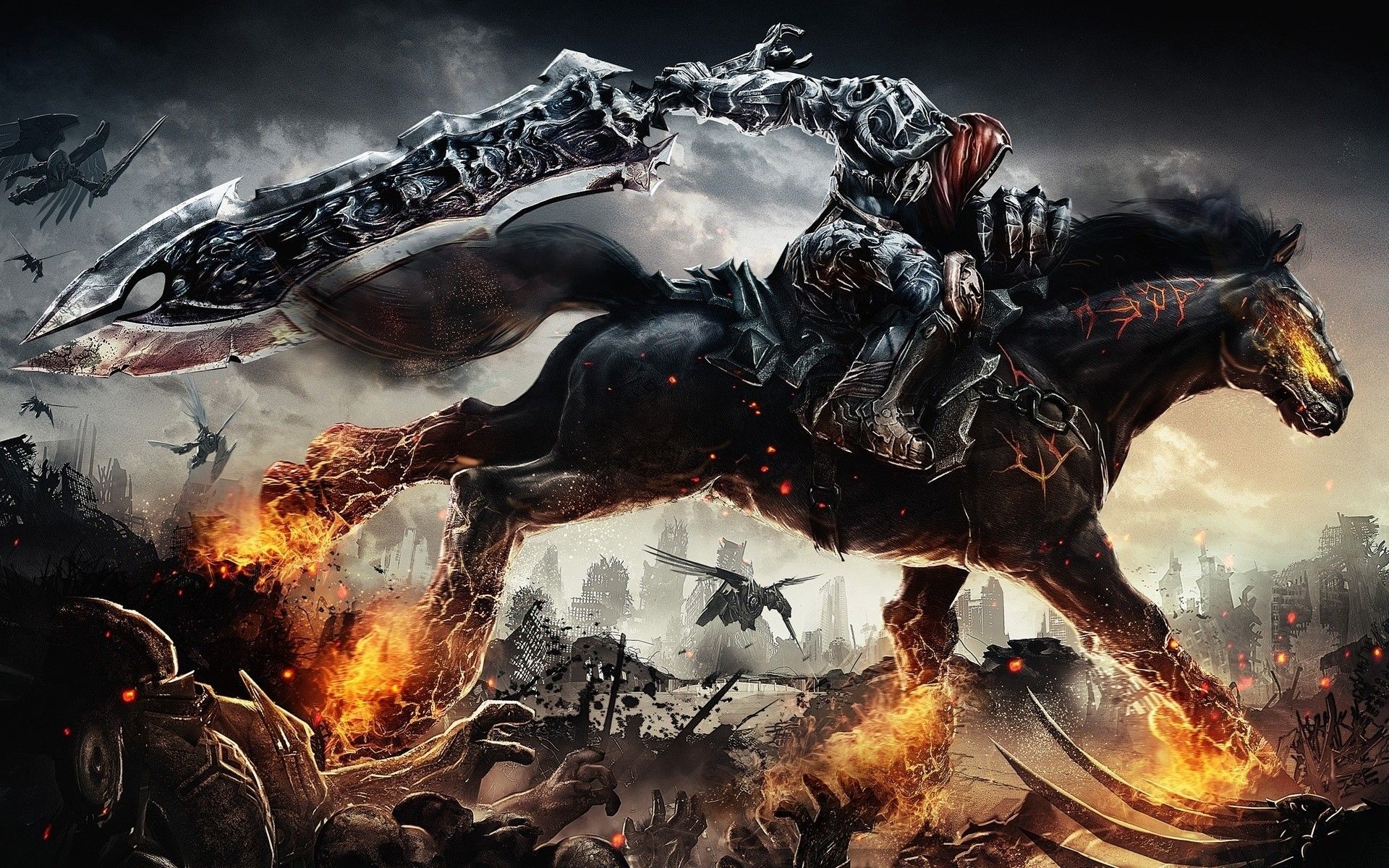 1920x1200 Dark Knight On A Horse Wallpaperx1200