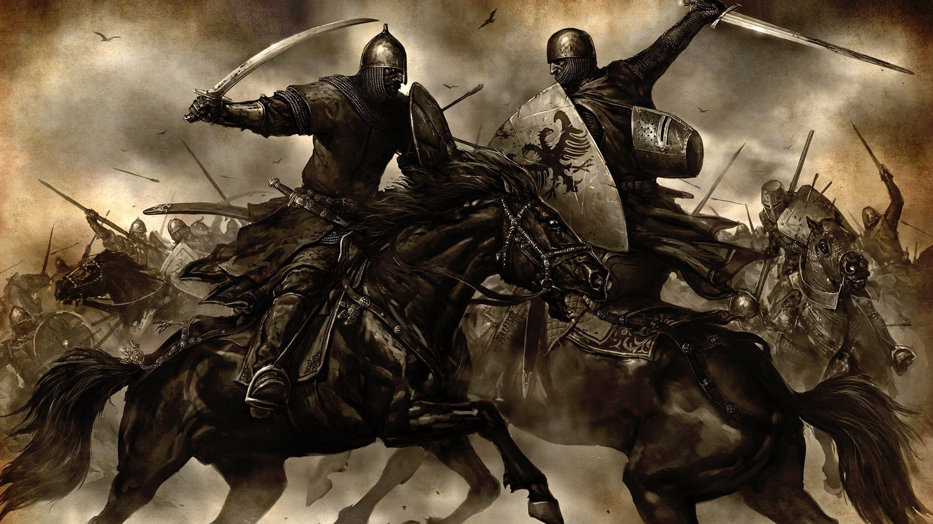 1920x1080 mount, And, Blade, Fantasy, Art, Battle, Warriors, Knight, Horse, Weapons, Sword Wallpaper HD / Desktop and Mobile Background
