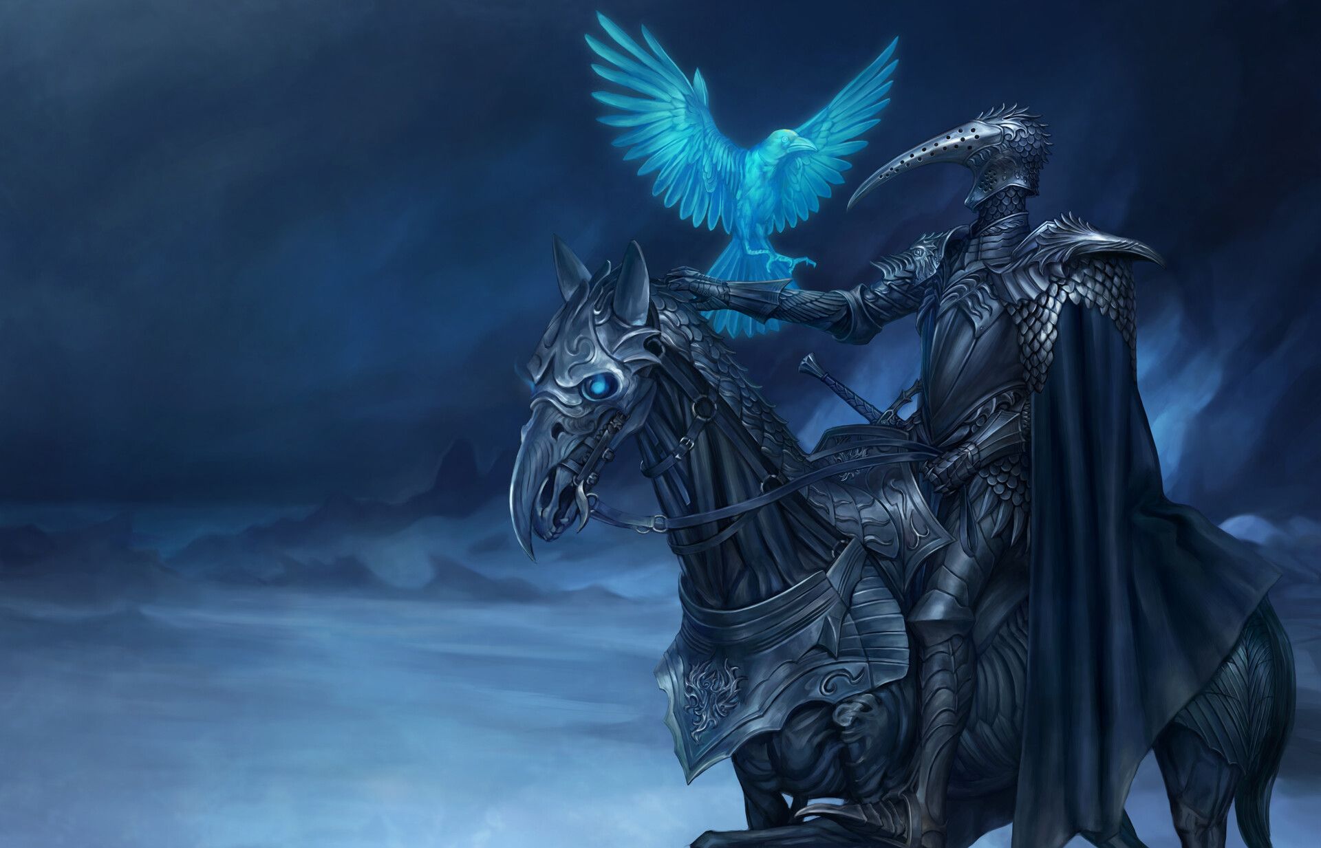 1920x1233 Phone wallpaper: Fantasy, Knight, Armor, Horse 972436