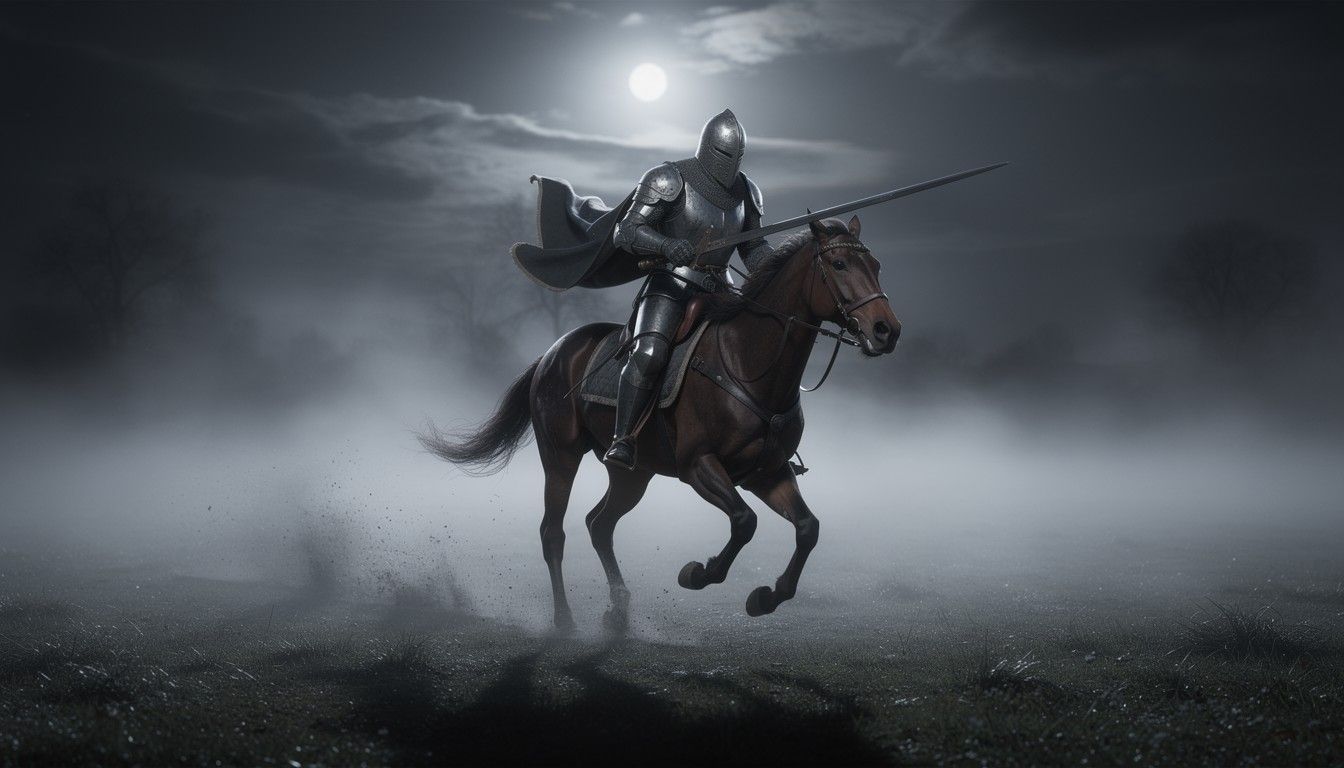 1344x768 Download Medieval Knights Riding Image, Knights, Horses