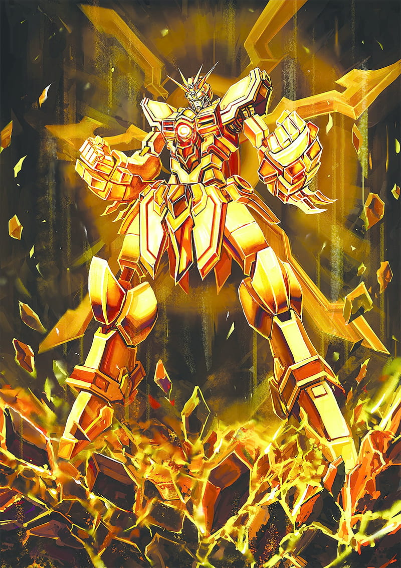 800x1132 Gundam Hyper Mode, burning gundam, gundam, anime, HD phone wallpaper