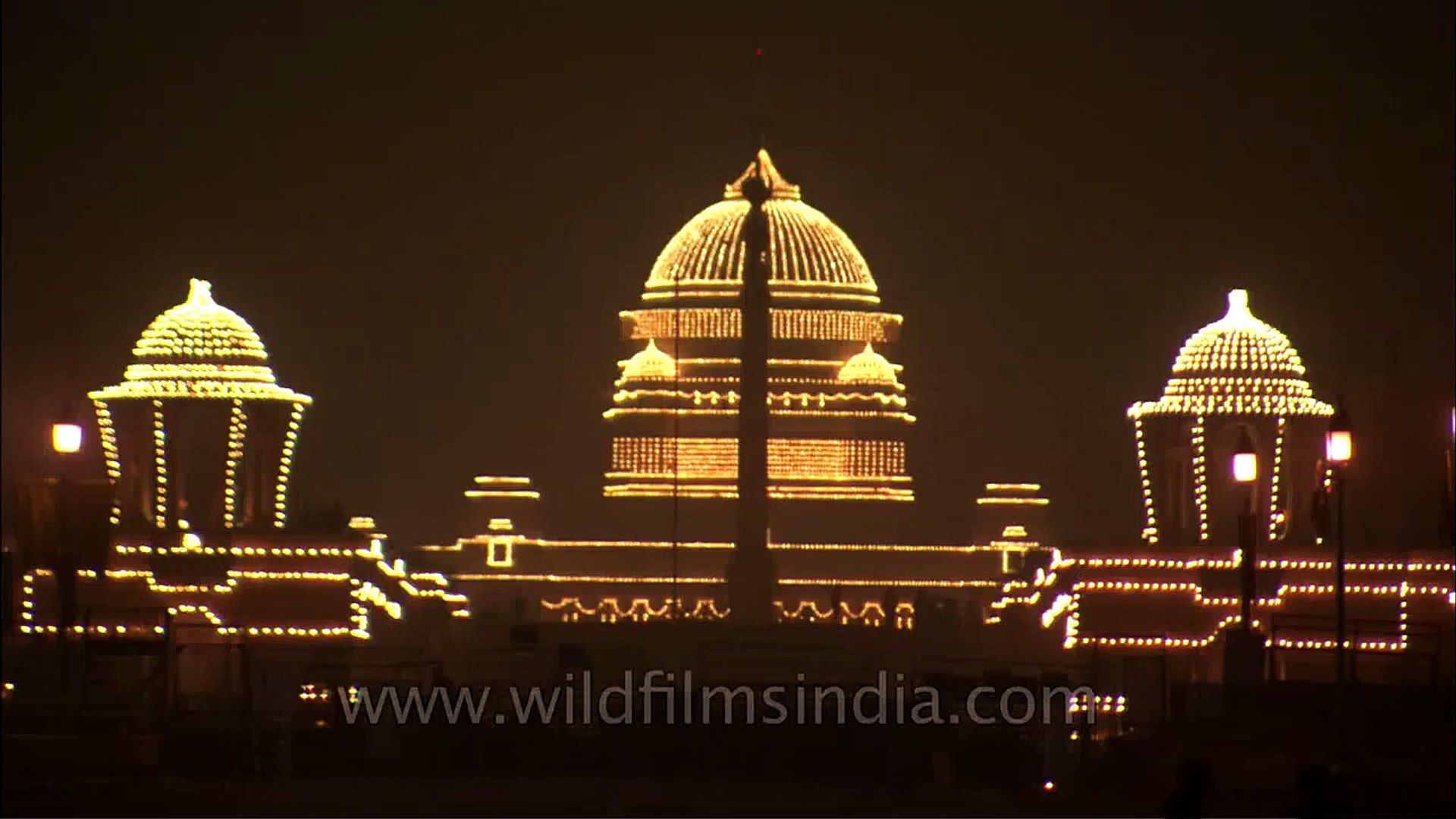 1920x1080 Rashtrapati Bhawan Adorned With Diwali Lights!