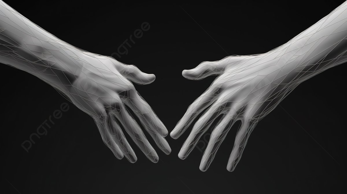 1200x673 Two Hands Meeting In 3D Rendered Shake, 3D Hand, 3D, 3D Render Background Image And Wallpaper for Free Download