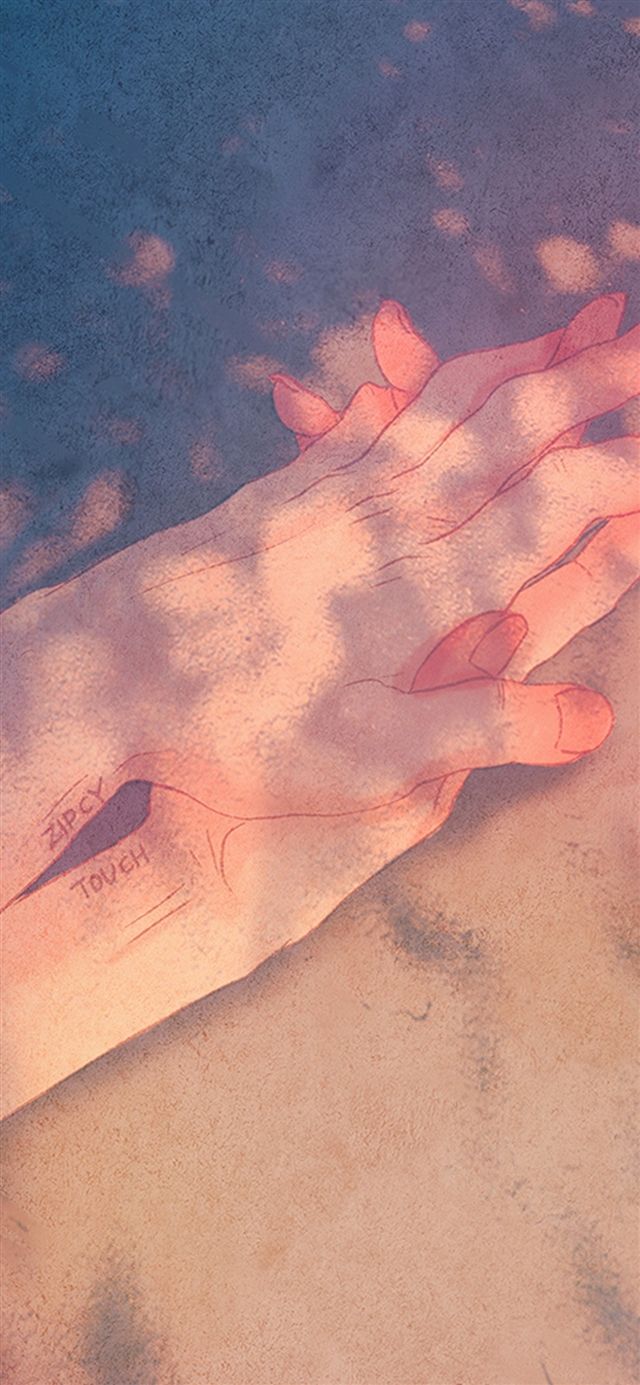 640x1385 Zipcy love hand art illustration iPhone X Wallpaper Free Download