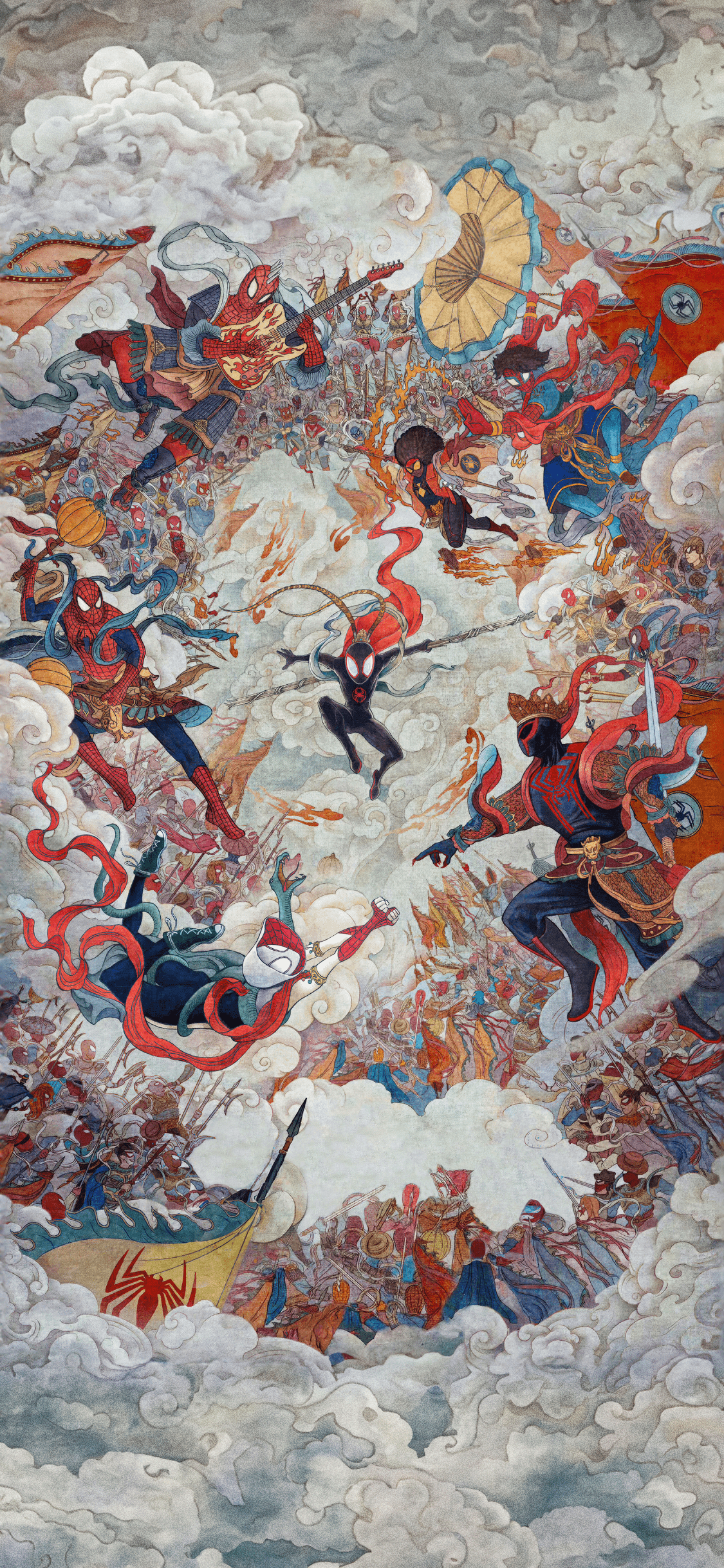 1125x2436 Made a mobile wallpaper version of the Textless Chinese Poster for Across the Spiderverse