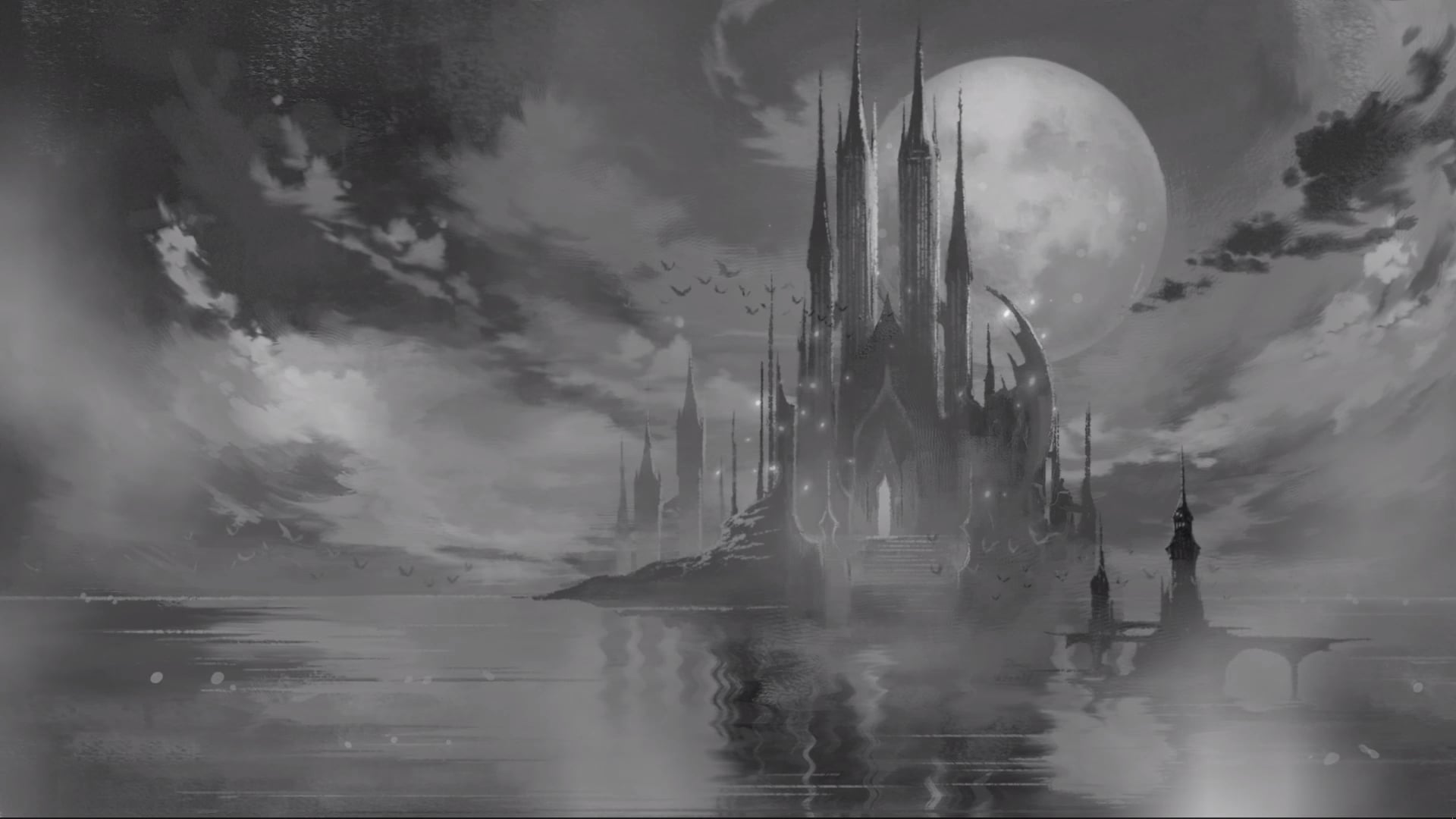 1920x1080 Black White Variant of 4K Animated Wallpaper (More info in the comment section)