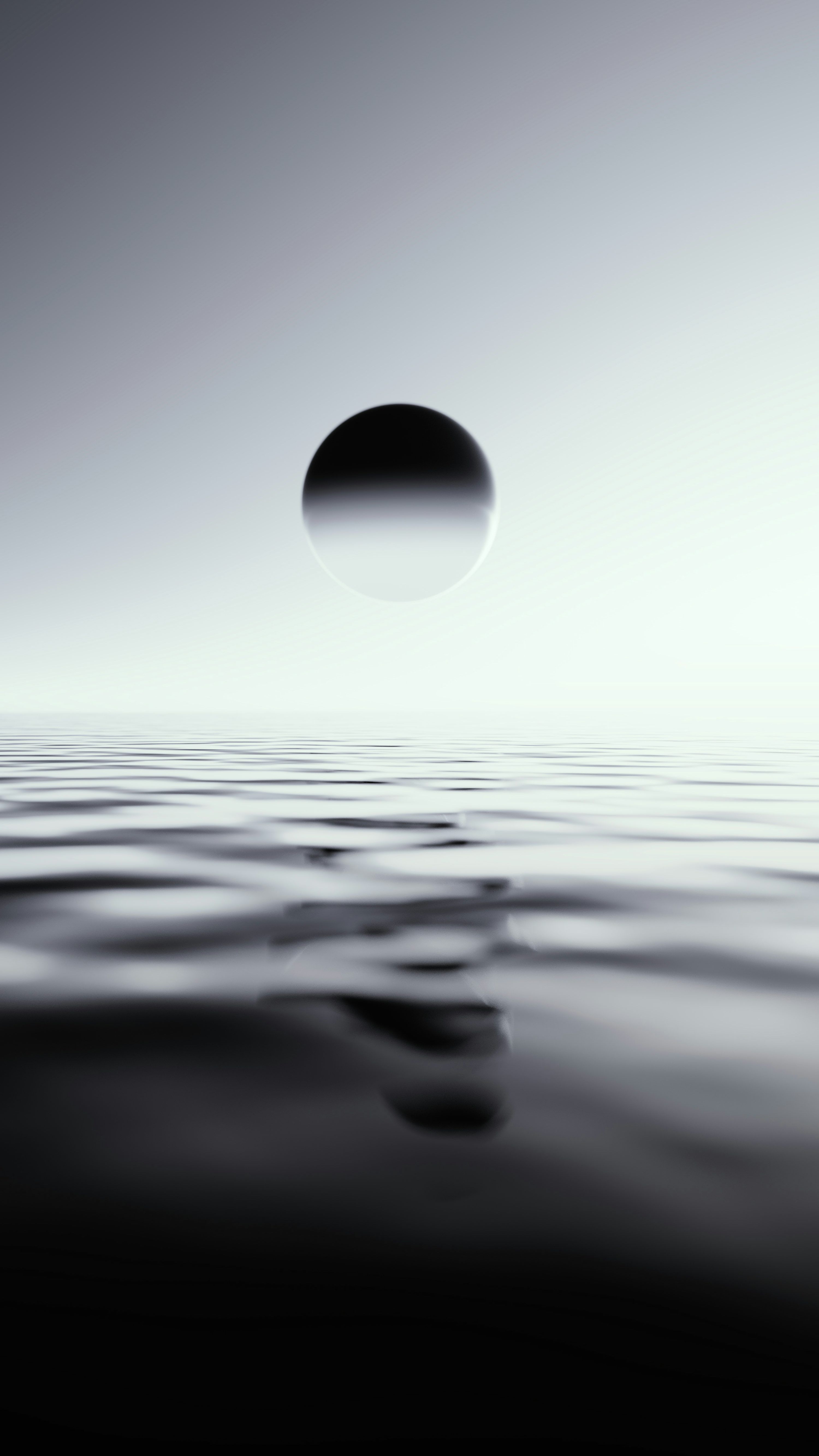 3000x5333 A black and white photo of a large object in the water