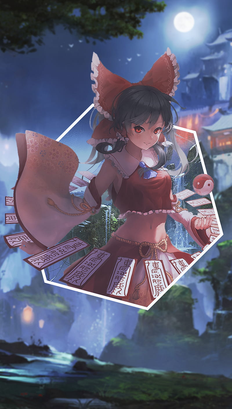 800x1409 Anime, anime girls, -in-, Hakurei Reimu, Touhou, HD phone wallpaper
