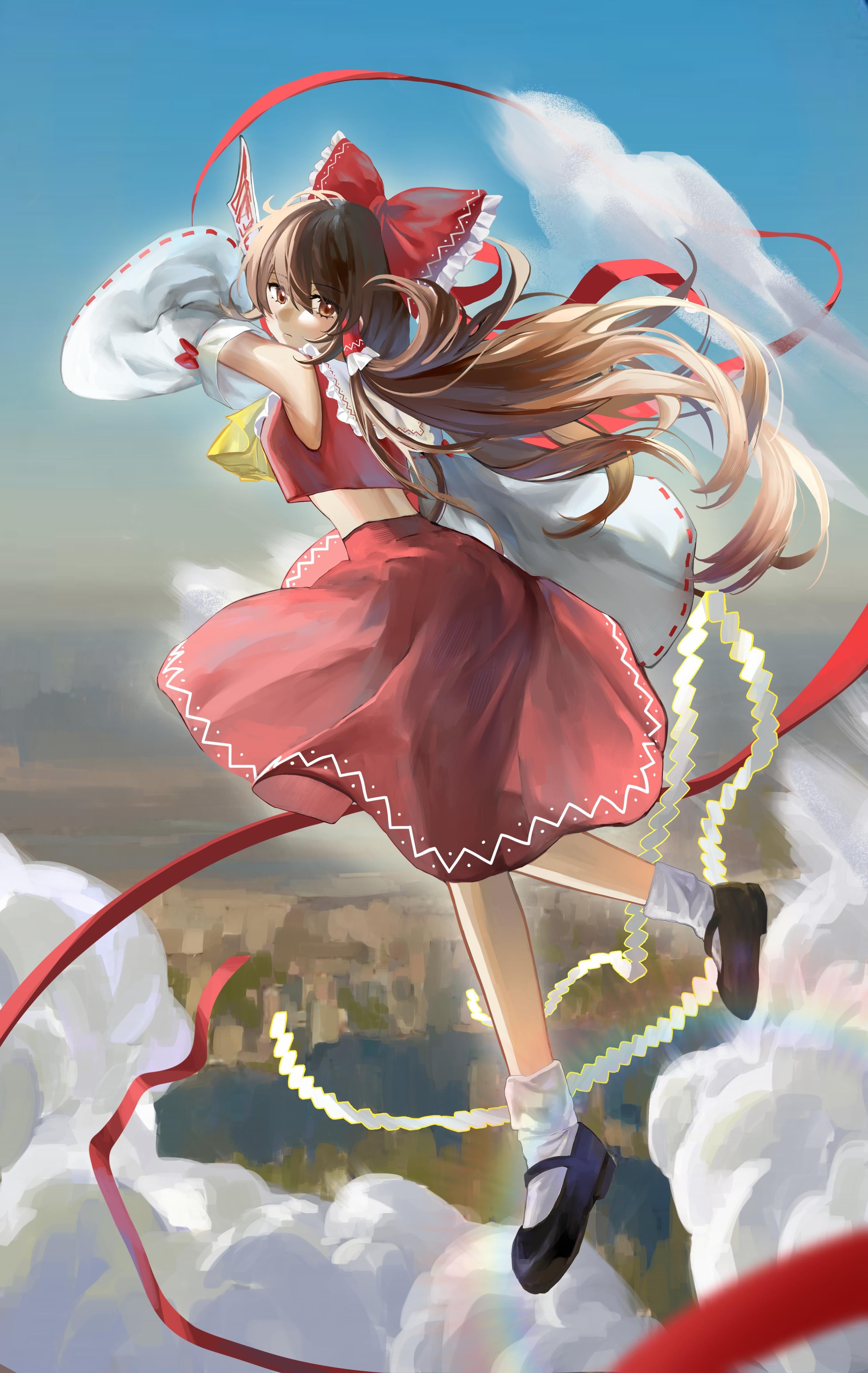 2981x4714 Saber Artoria (Fate) VS Reimu (Touhou)