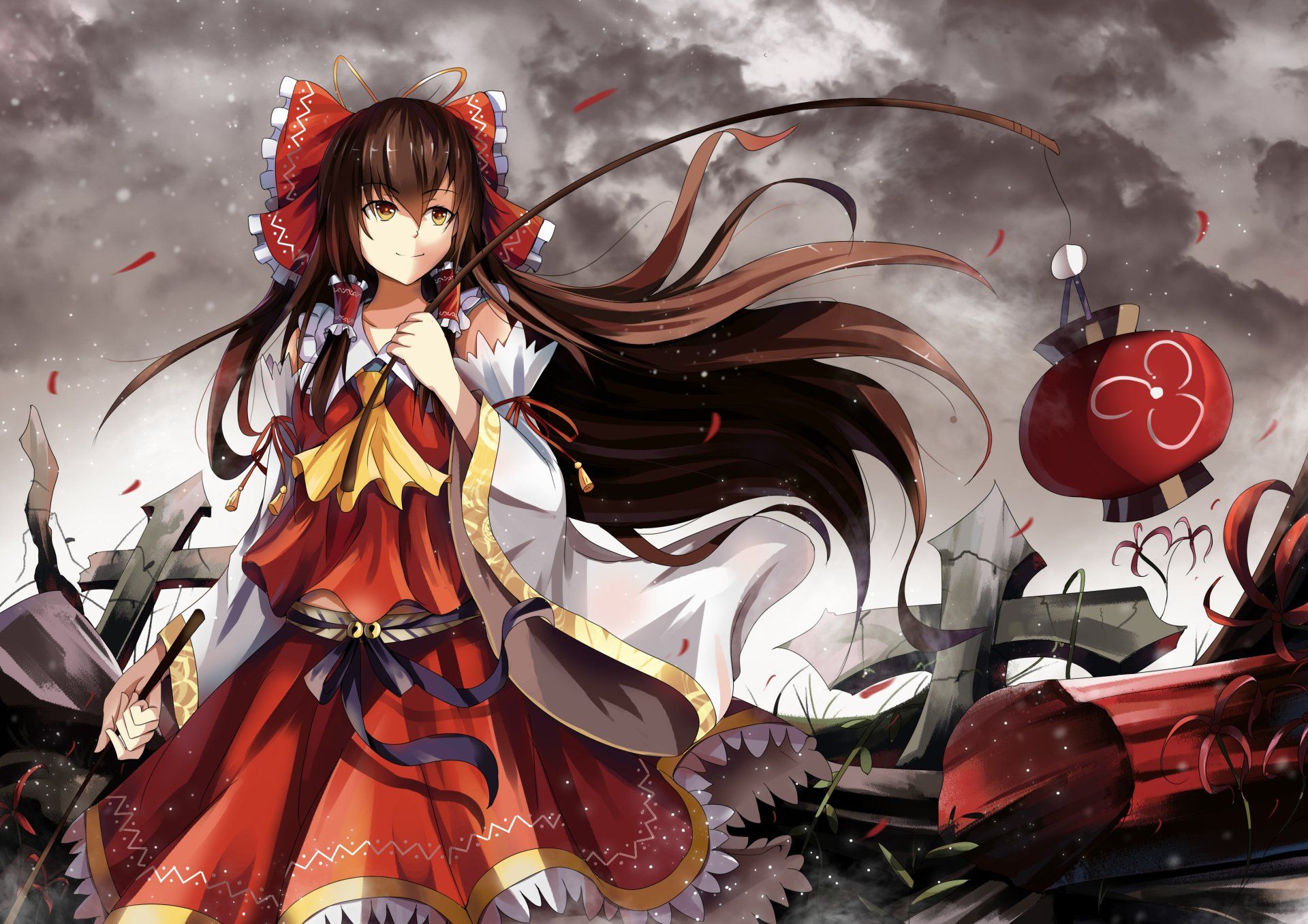 1920x1357 Reimu Hakurei in Japanese Style Wallpaperx2480