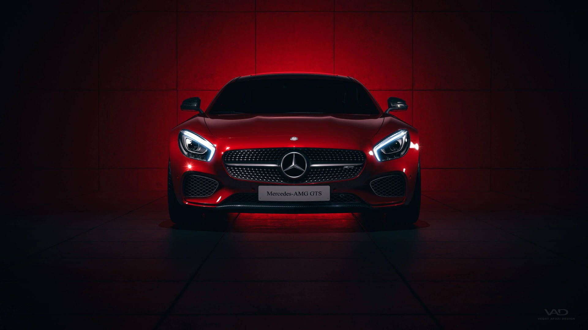 1920x1080 Mercedes Red Wallpaper