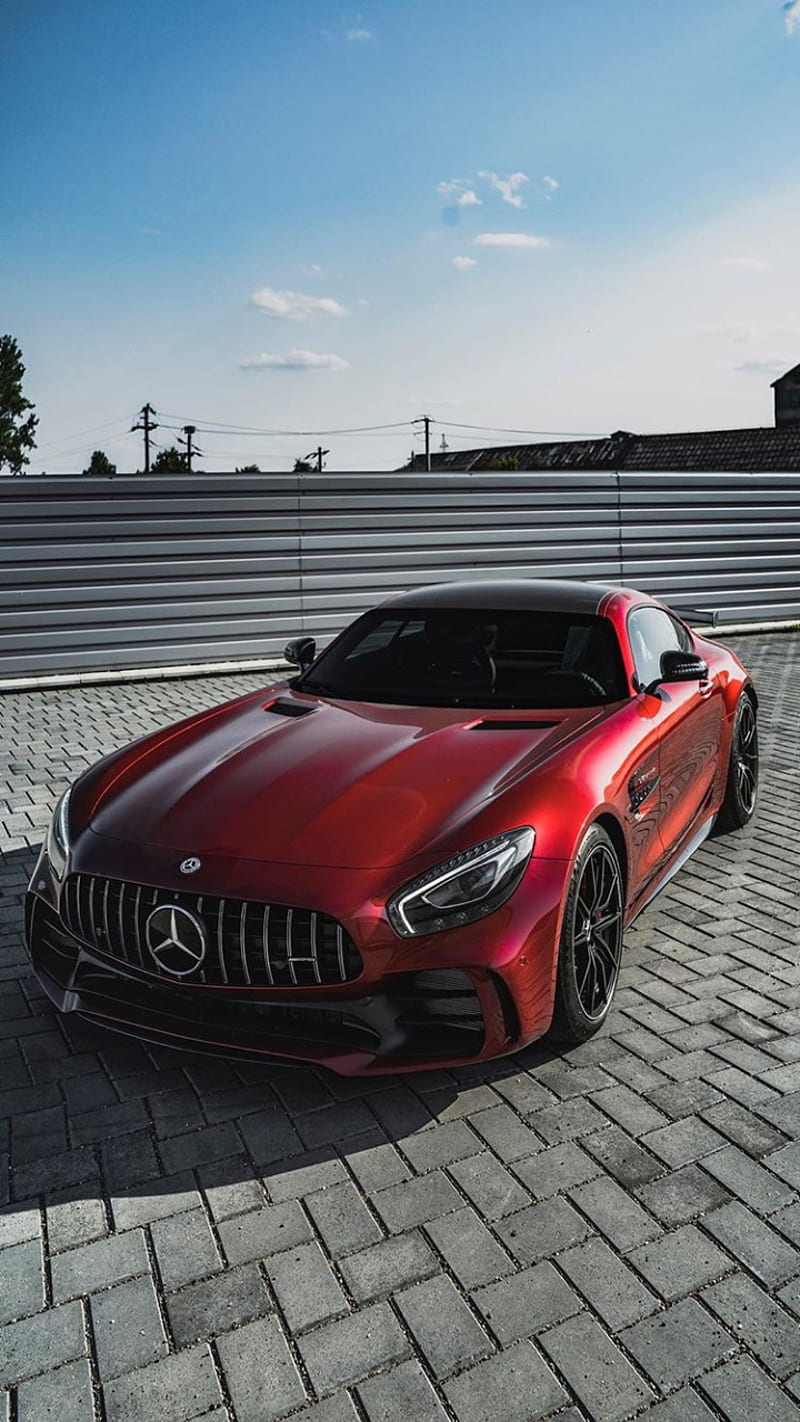 800x1422 Mercedes Benz, red, HD phone wallpaper