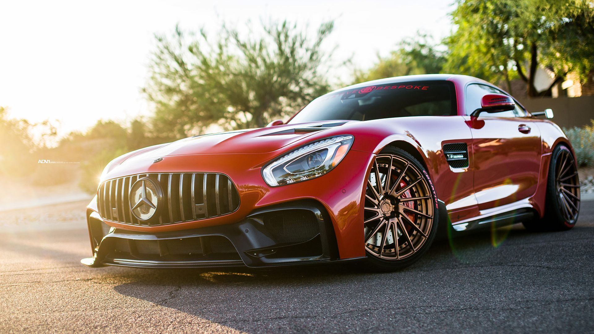 1920x1080 Red Mercedes Wallpaper