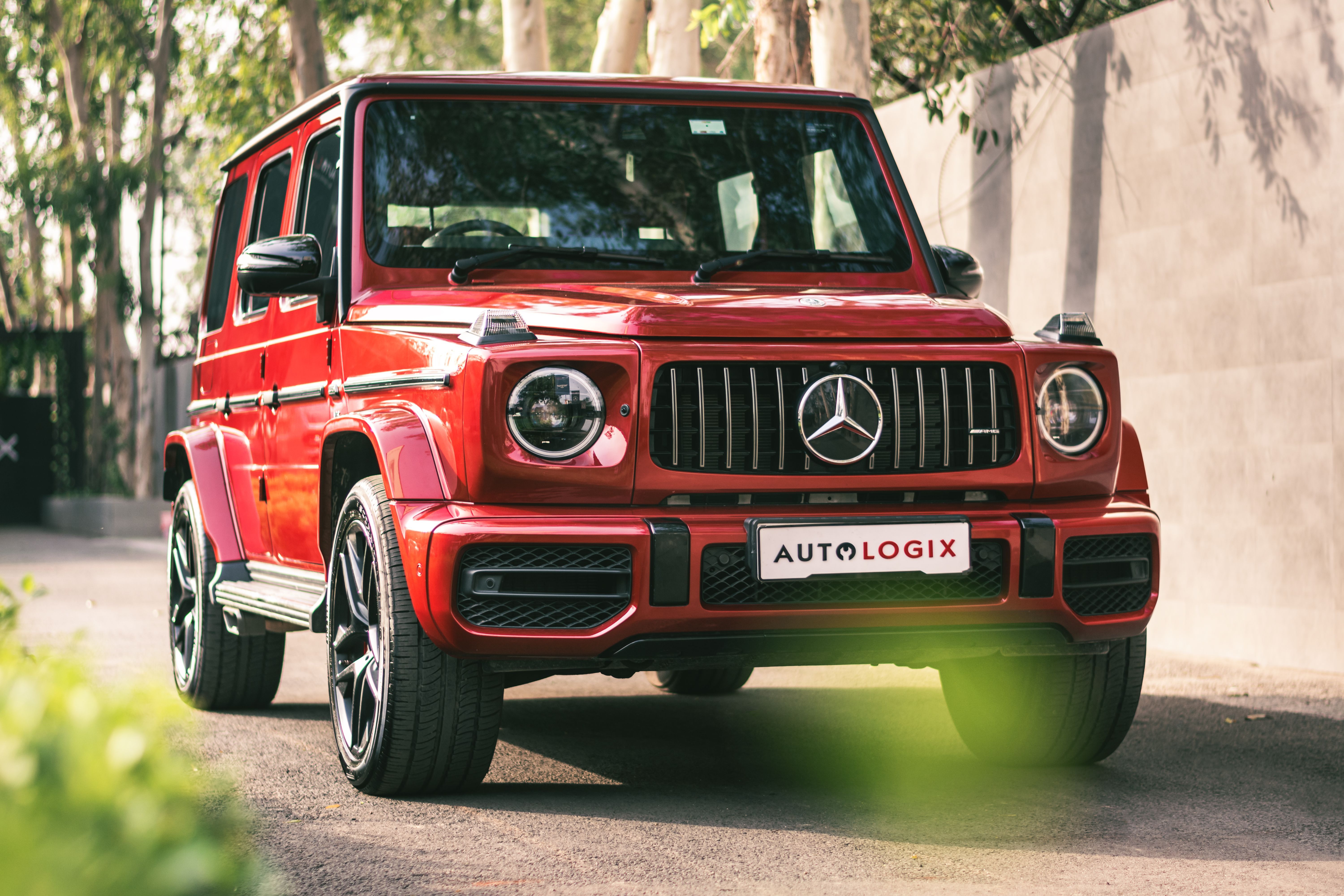 6000x4000 Modern Red Mercedes Car on Road · Free