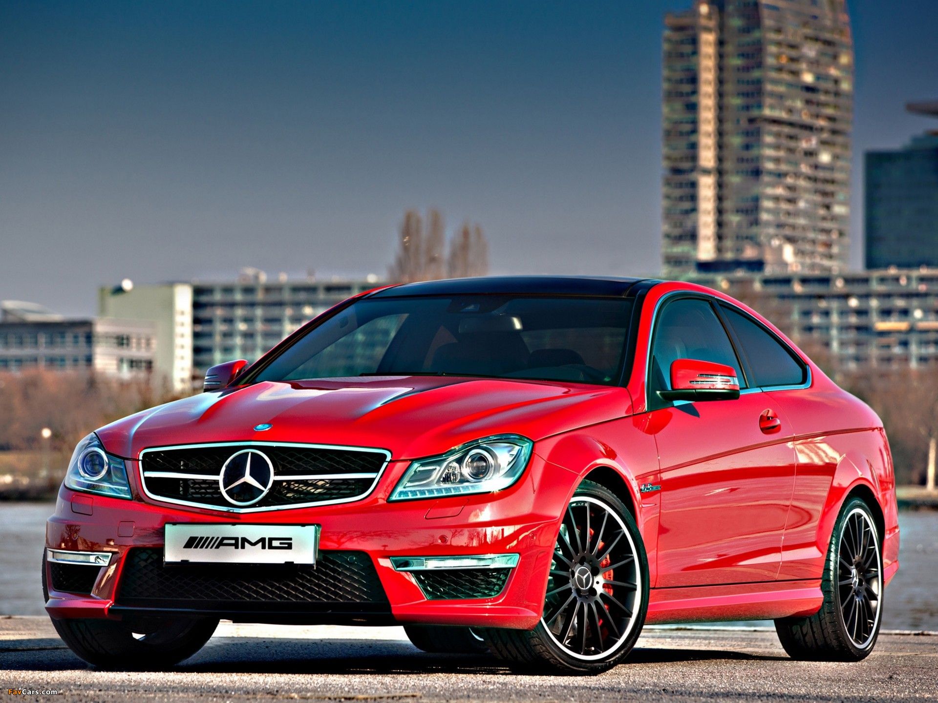 1920x1440 Wallpaper Red Mercedes Benz c Class, Background Free Image