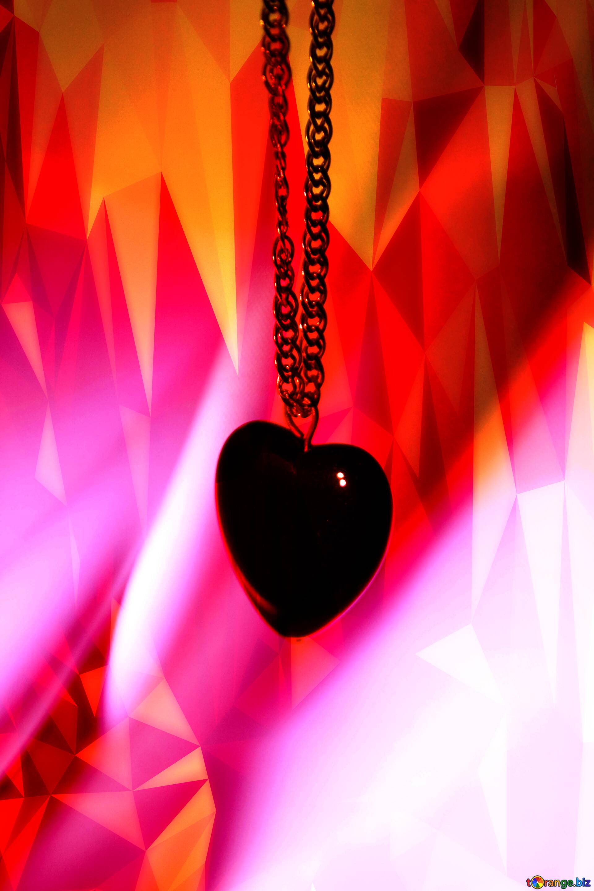 1920x2880 Symbol of love. Heart. Polygonal abstract geometrical background №206413