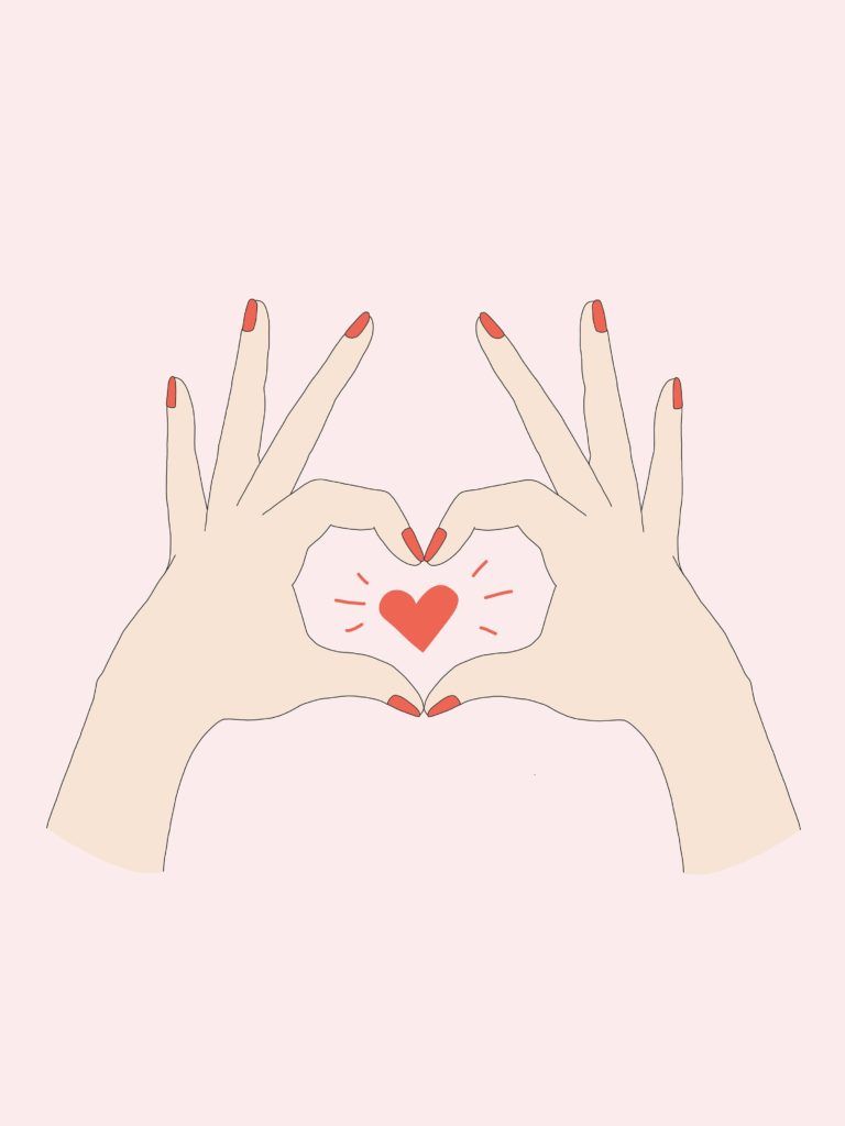 768x1024 Hand heart desktop, phone and tablet wallpaper