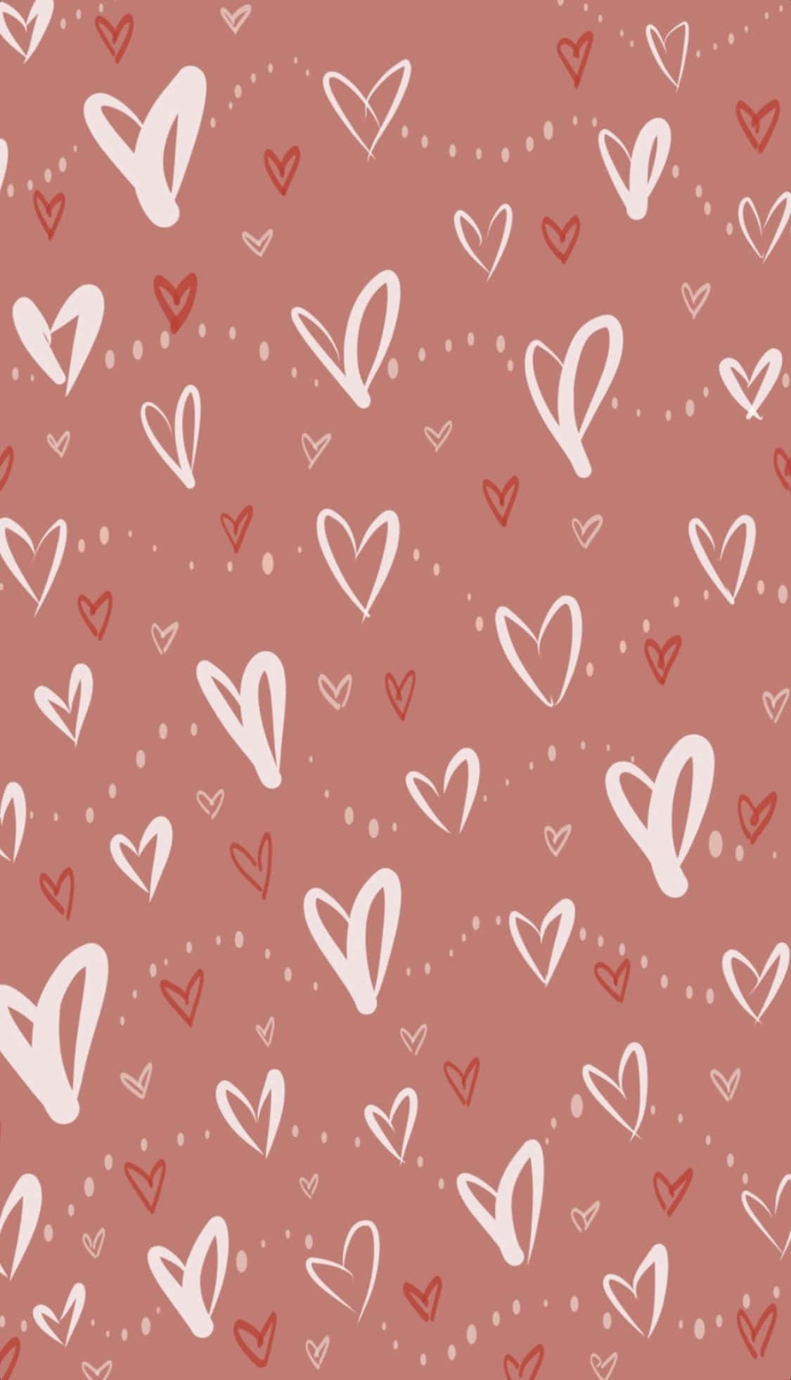 1125x1963 Download Digital Artwork Heart Symbol Aesthetic Valentine's Day Wallpaper