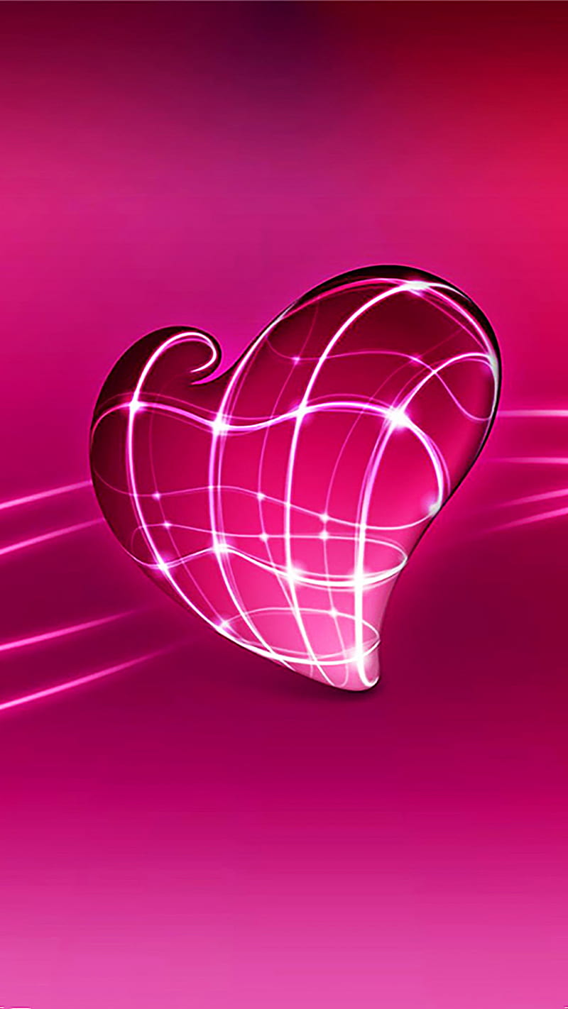 800x1422 Pink heart, logo, love, simple, symbol, texture, HD phone wallpaper