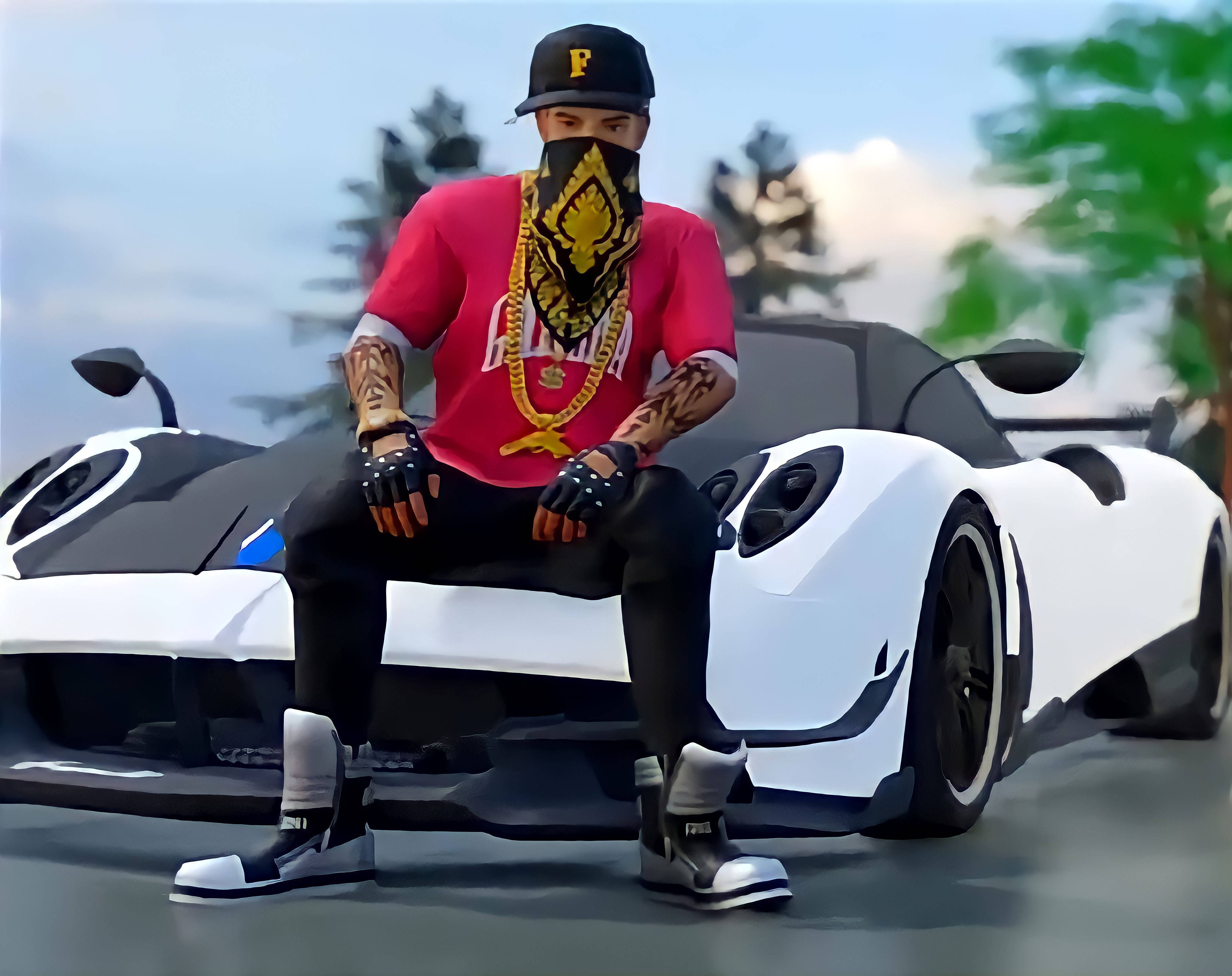 4096x3246 Download Free Fire Hip Hop Bundle On Bugatti Car Wallpaper