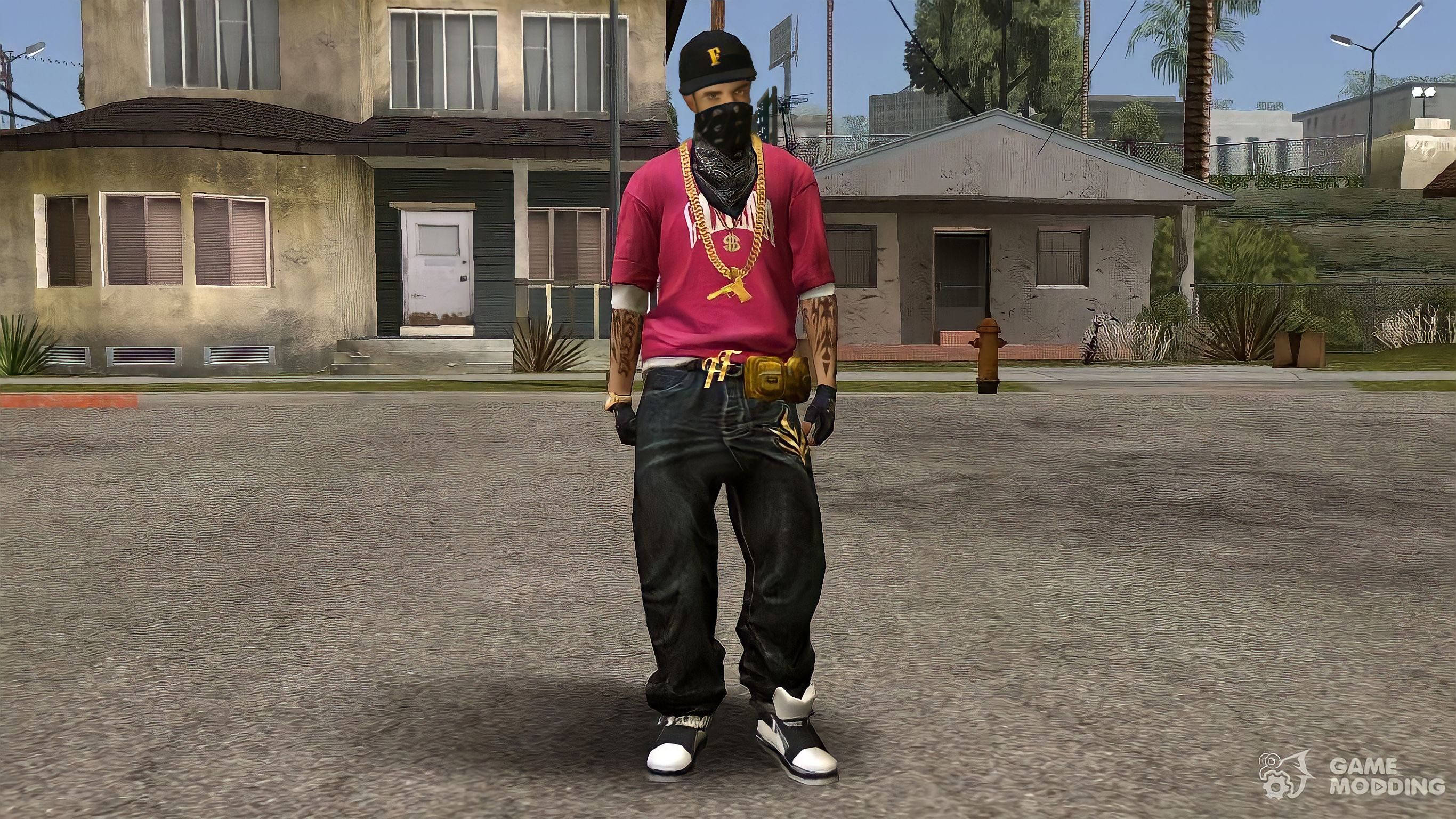 2732x1536 Download Free Fire Hip Hop Bundle GTA Crossover Wallpaper