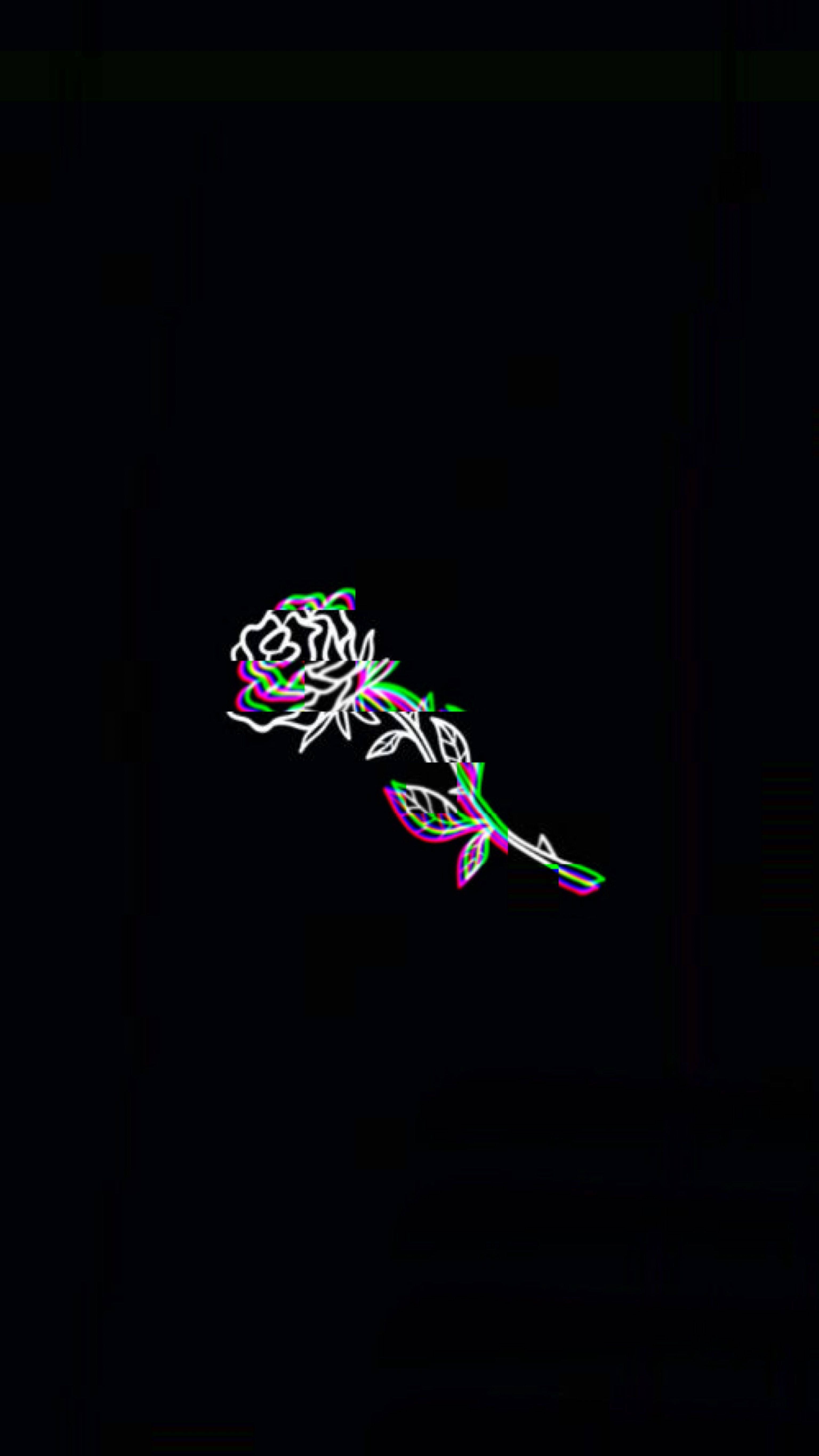 3072x5460 Download Trippy Dark Aesthetic Rose Wallpaper
