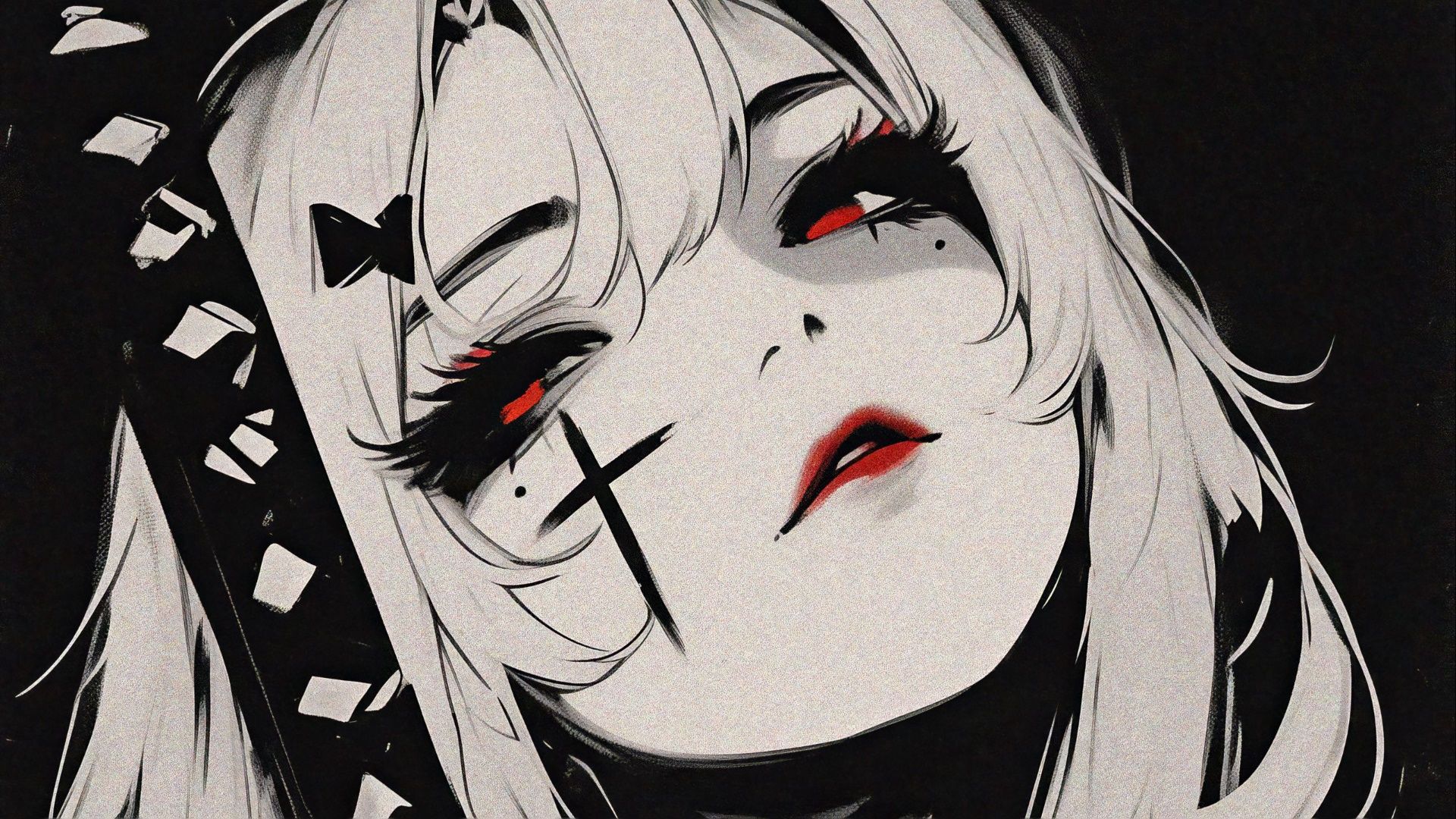 1920x1080 Mysterious Elegance of Dark Anime Girl