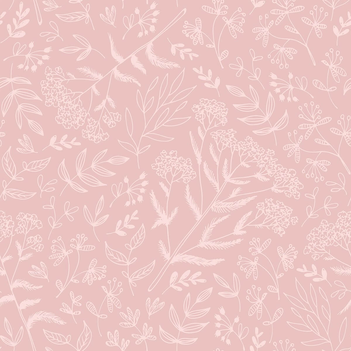 1200x1200 Pink Floral Baby Peel and Stick Removable Wallpaper 2964