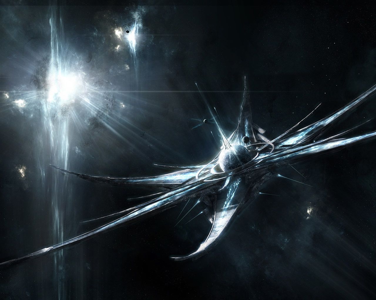 1280x1024 Desktop wallpaper: Galaxy, Battlestar Galactica, Stars, Sci Fi, Spaceship, Space 4K free download for PC. 1434623