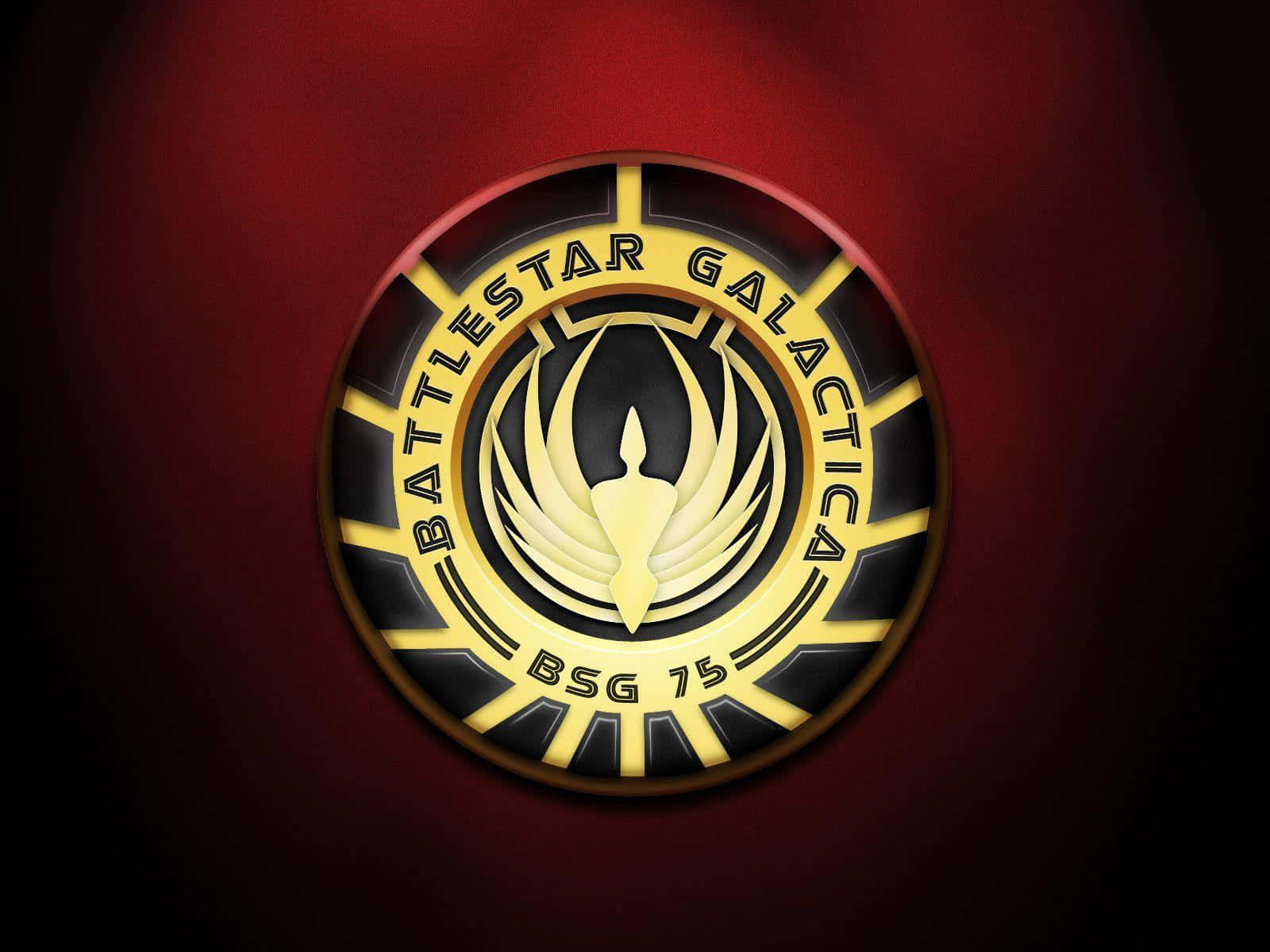1600x1200 Download Battlestar Galactica Logo Dark Red Wallpaper