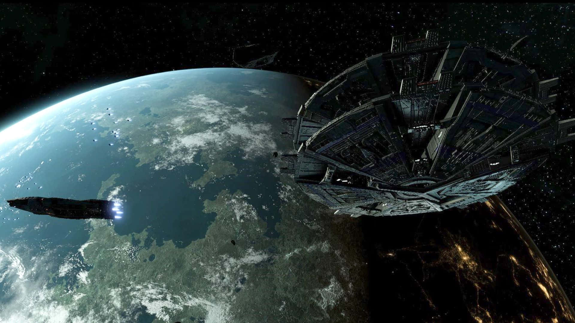 1920x1080 Download The Battlestar Galactica is the last great symbol of the fight against the Cylons Wallpaper